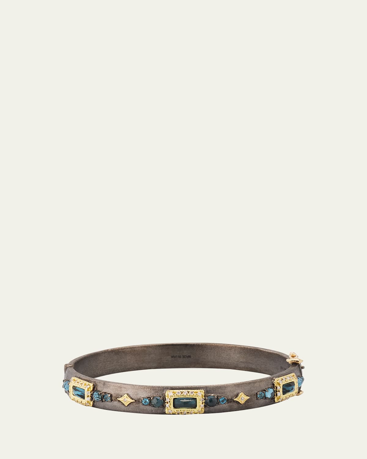 Blue Topaz Baguette Huggie Bracelet