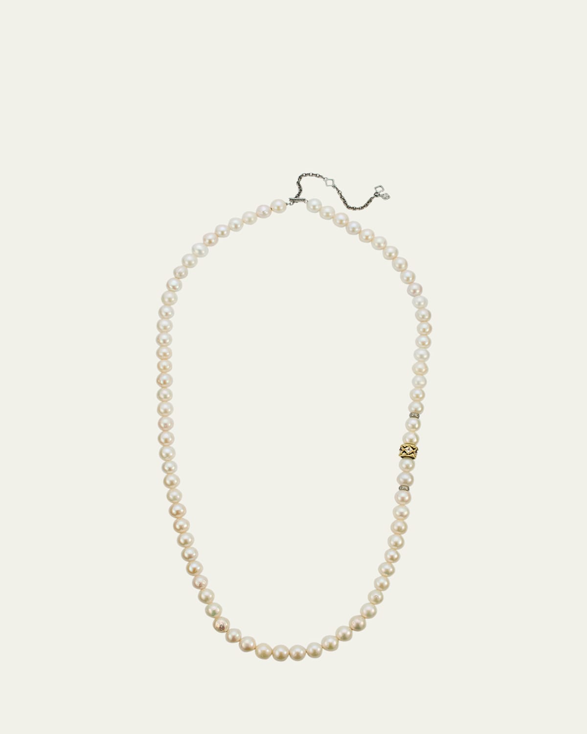 Pearl Beaded Necklace, 30-34"L