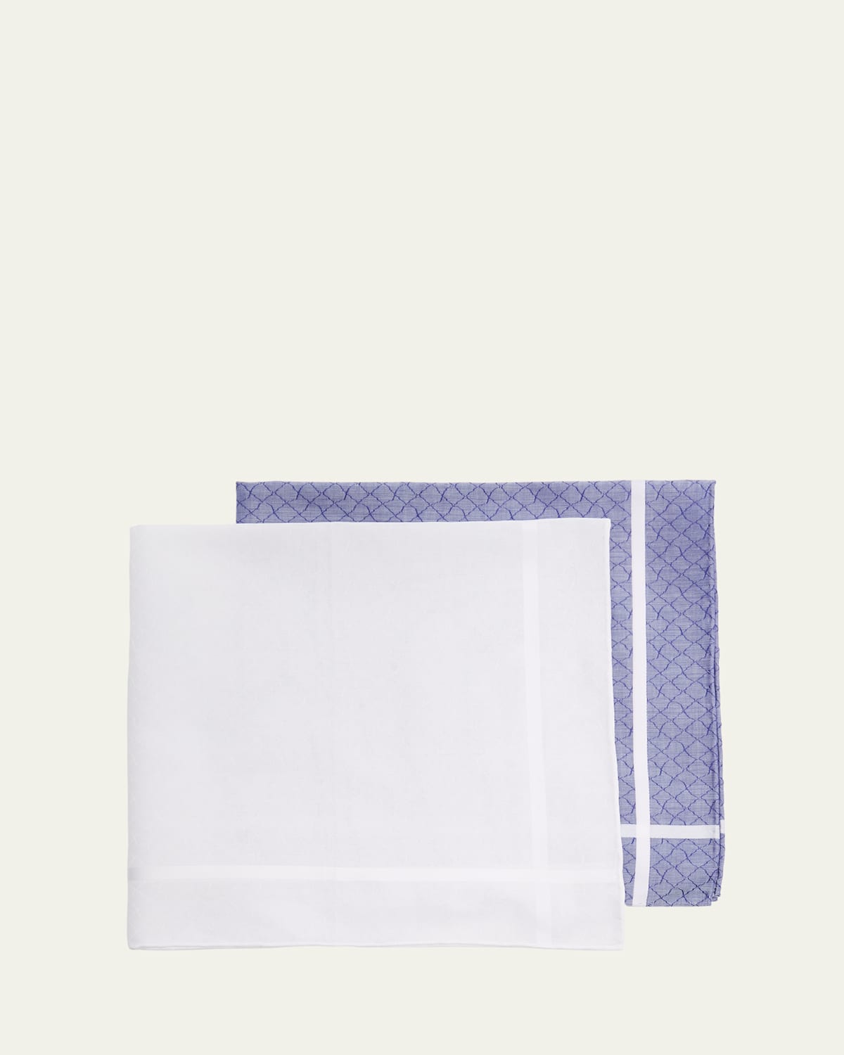 Simonnot Godard Men's 2-Pack Egyptian Cotton Handkerchiefs, Boxed Gift Set