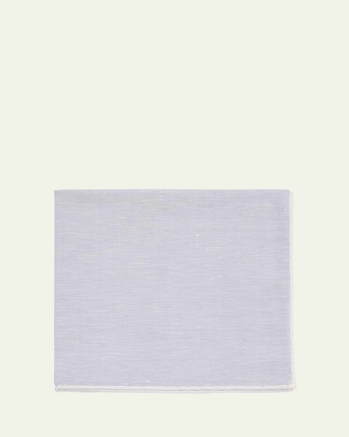 Men's Alma Satin-Edge Egyptian Cotton and Linen Handkerchief