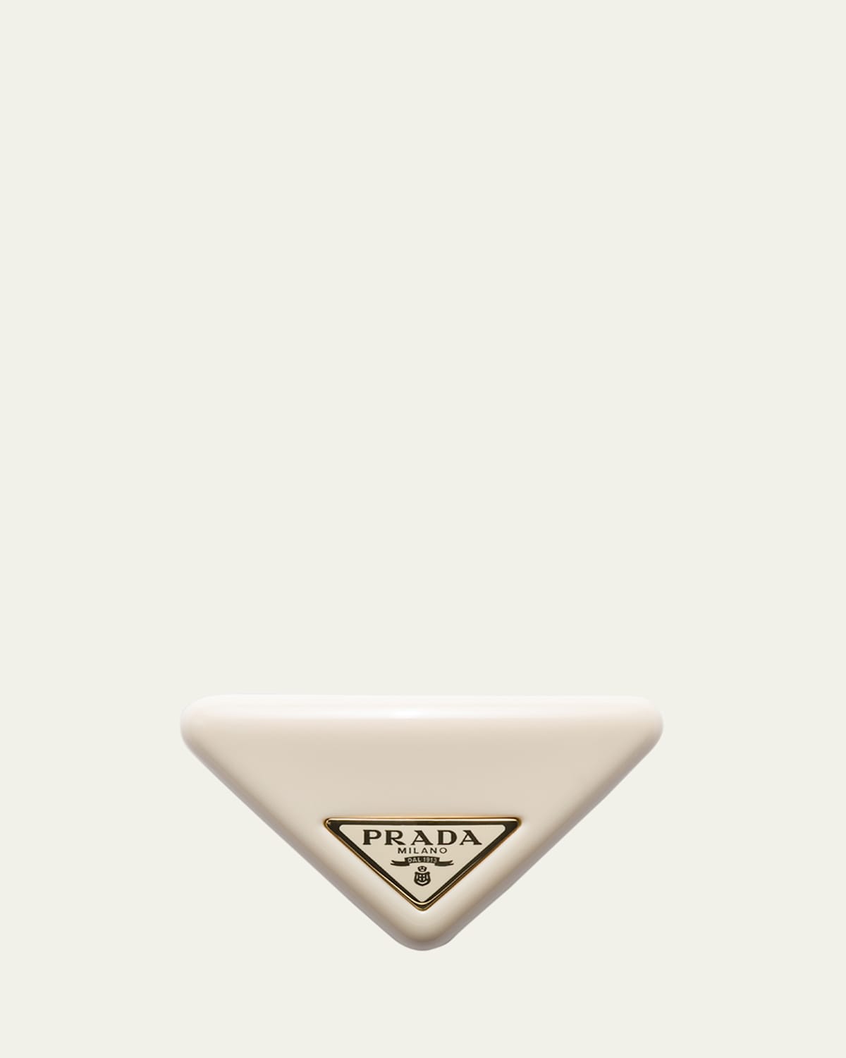 Prada Triangle Plexiglass Barrette In F0304 Avorio