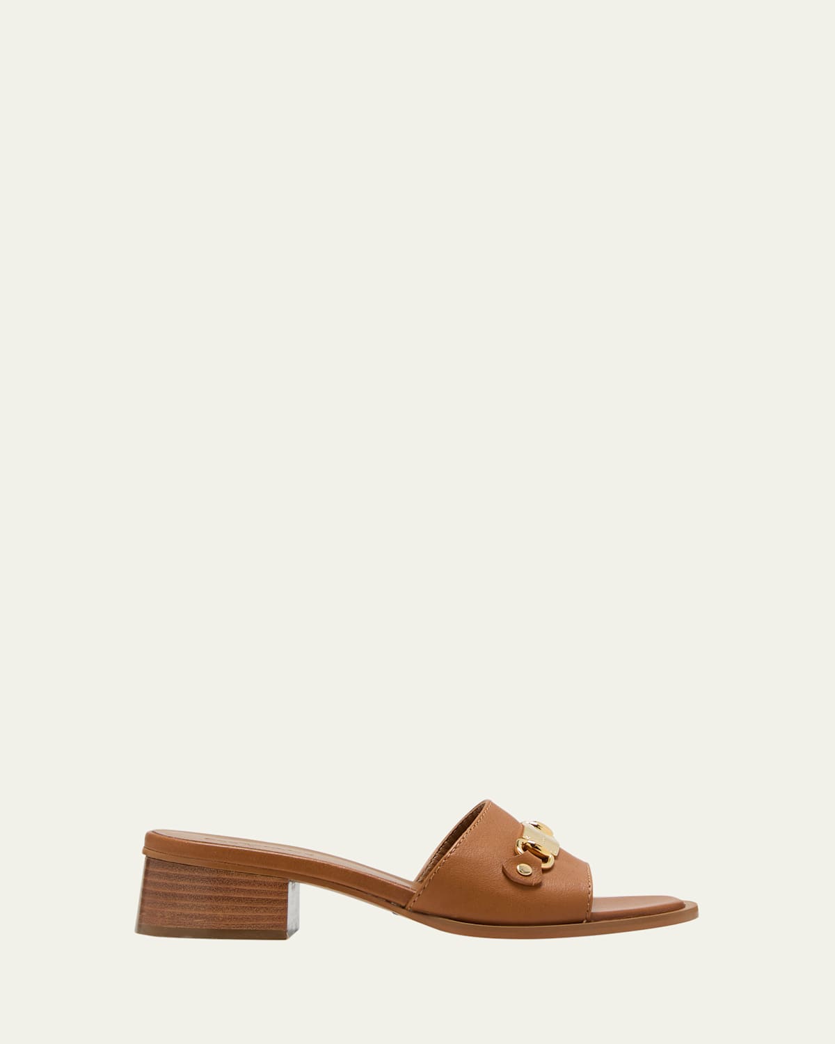 Leather Chain Mule Sandals