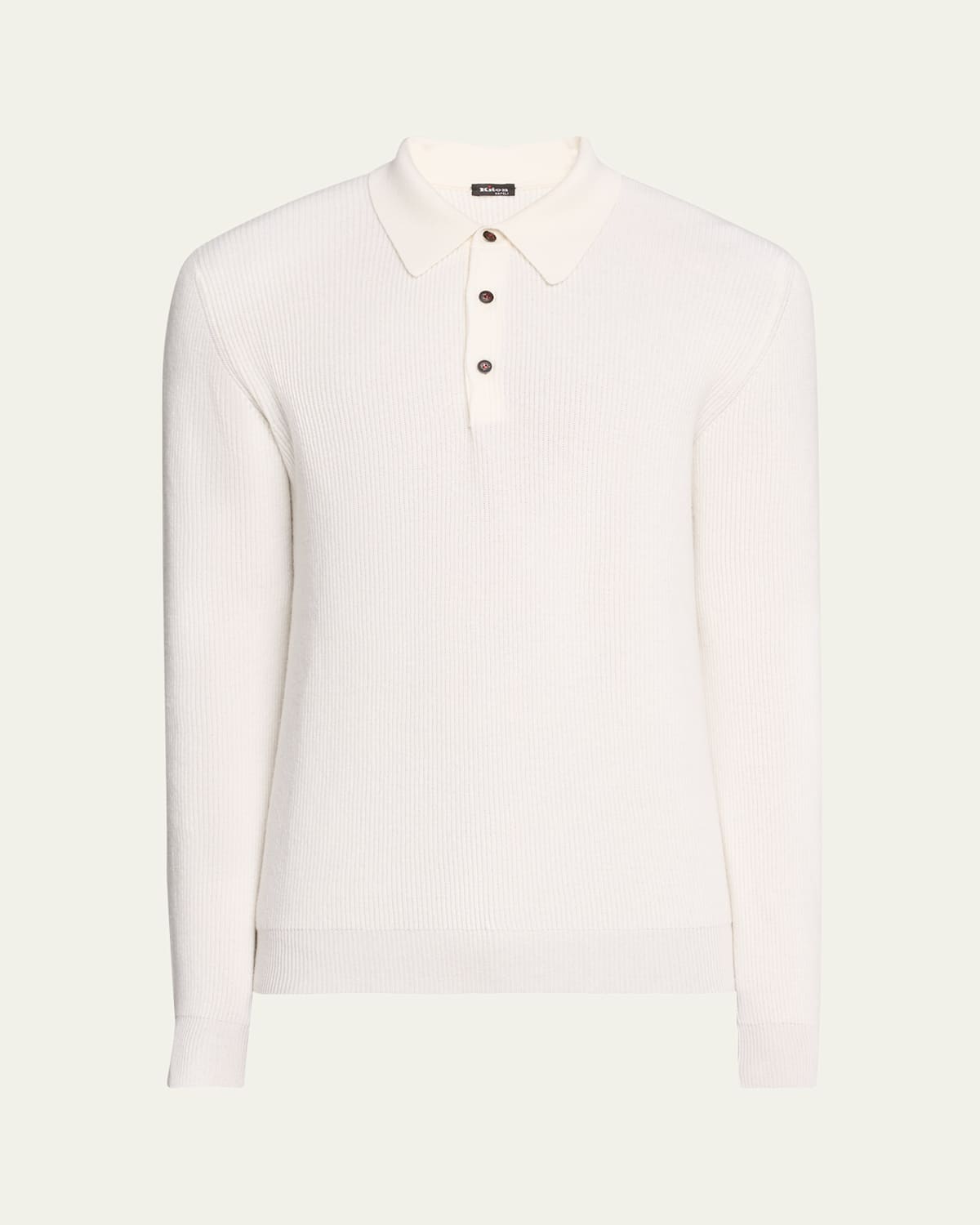 Men's Cashmere Rib Polo Sweater