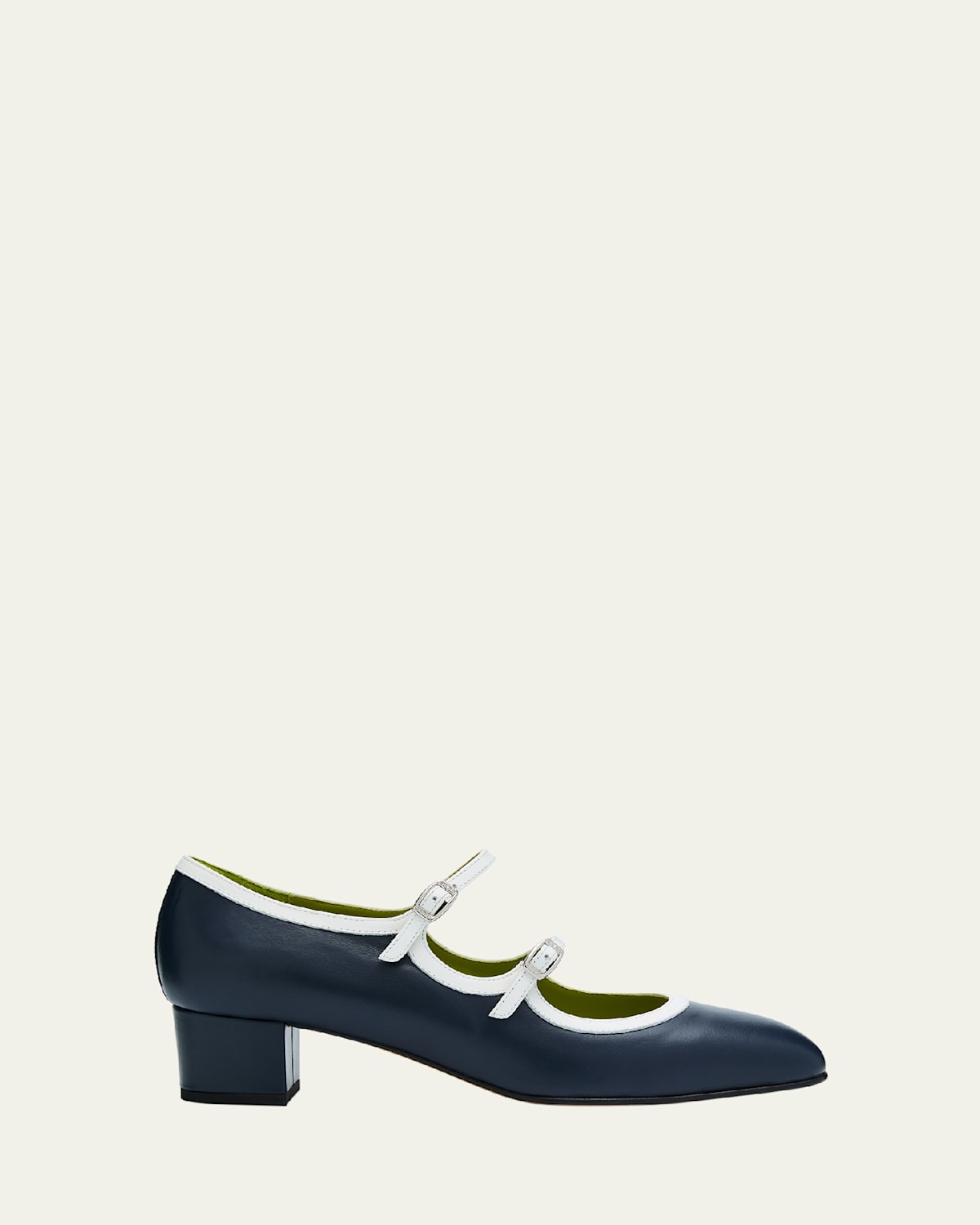 Bleuet Leather Mary Jane Ballerina Pumps