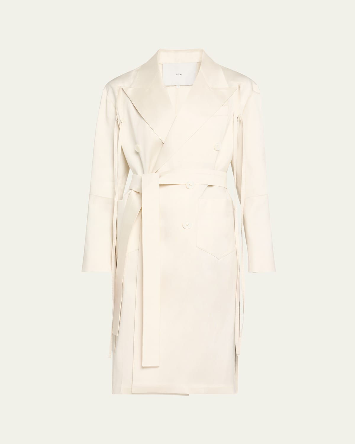 Geisha Double-Breasted Belted Silk Jacket