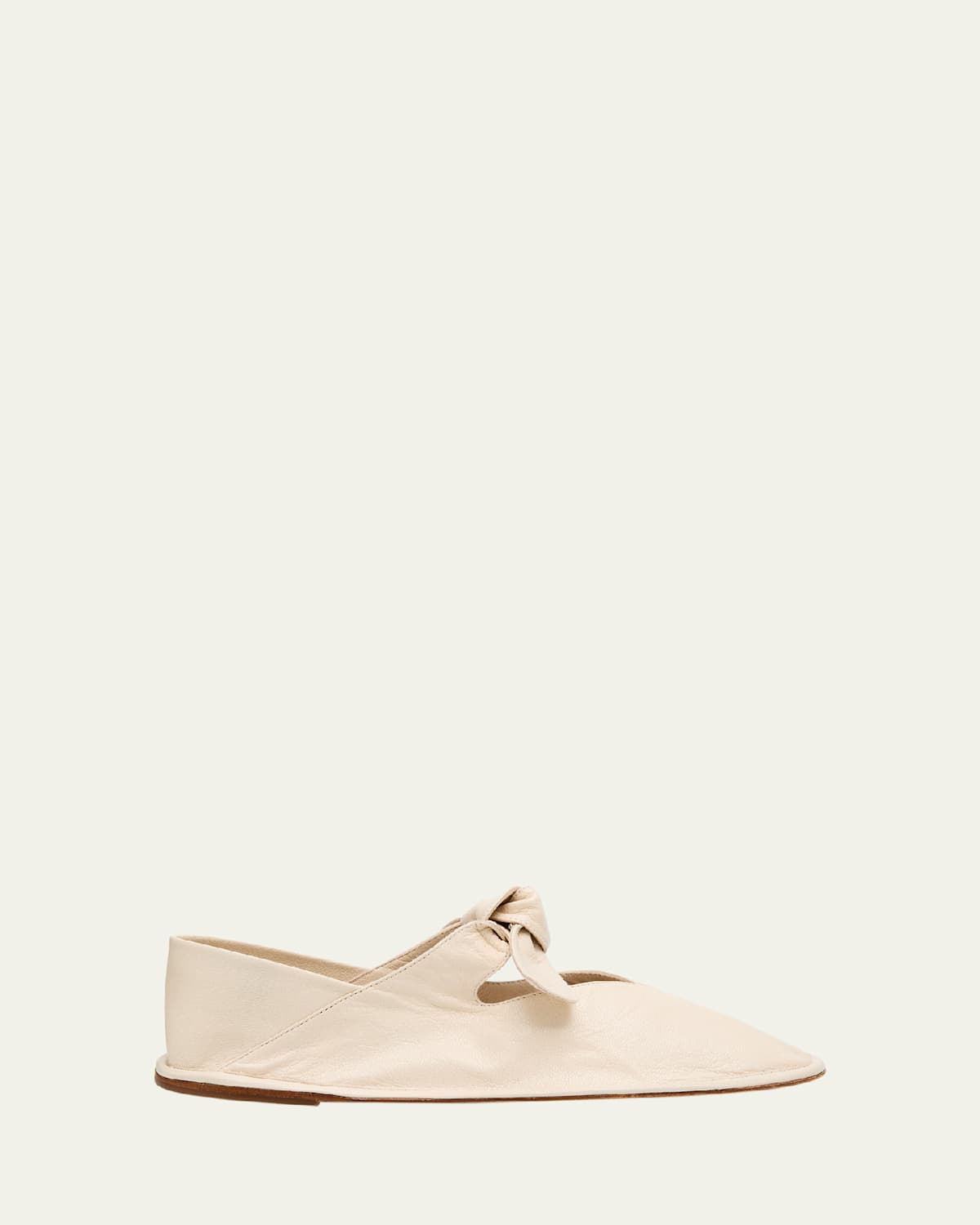 Llasada Leather Knotted Bow Ballerina Flats