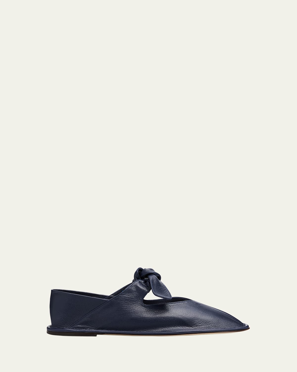 Llasada Leather Knotted Bow Ballerina Flats