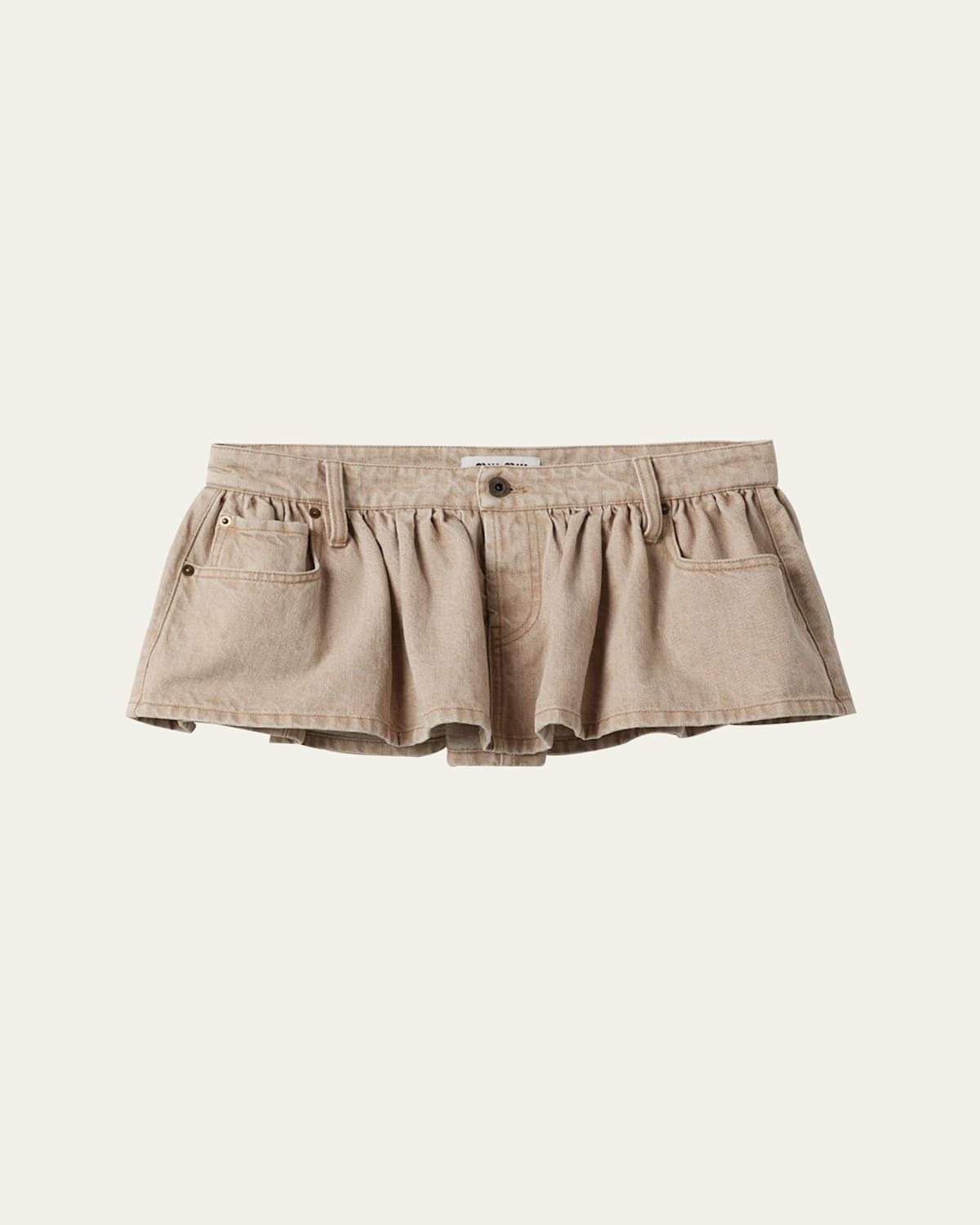 Micro Denim Logo Skirt