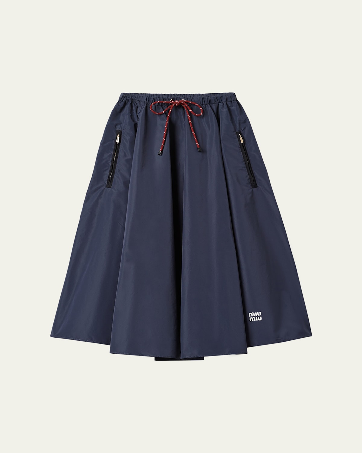 Miu Miu Technical Fabric Skirt In F0572 Argilla