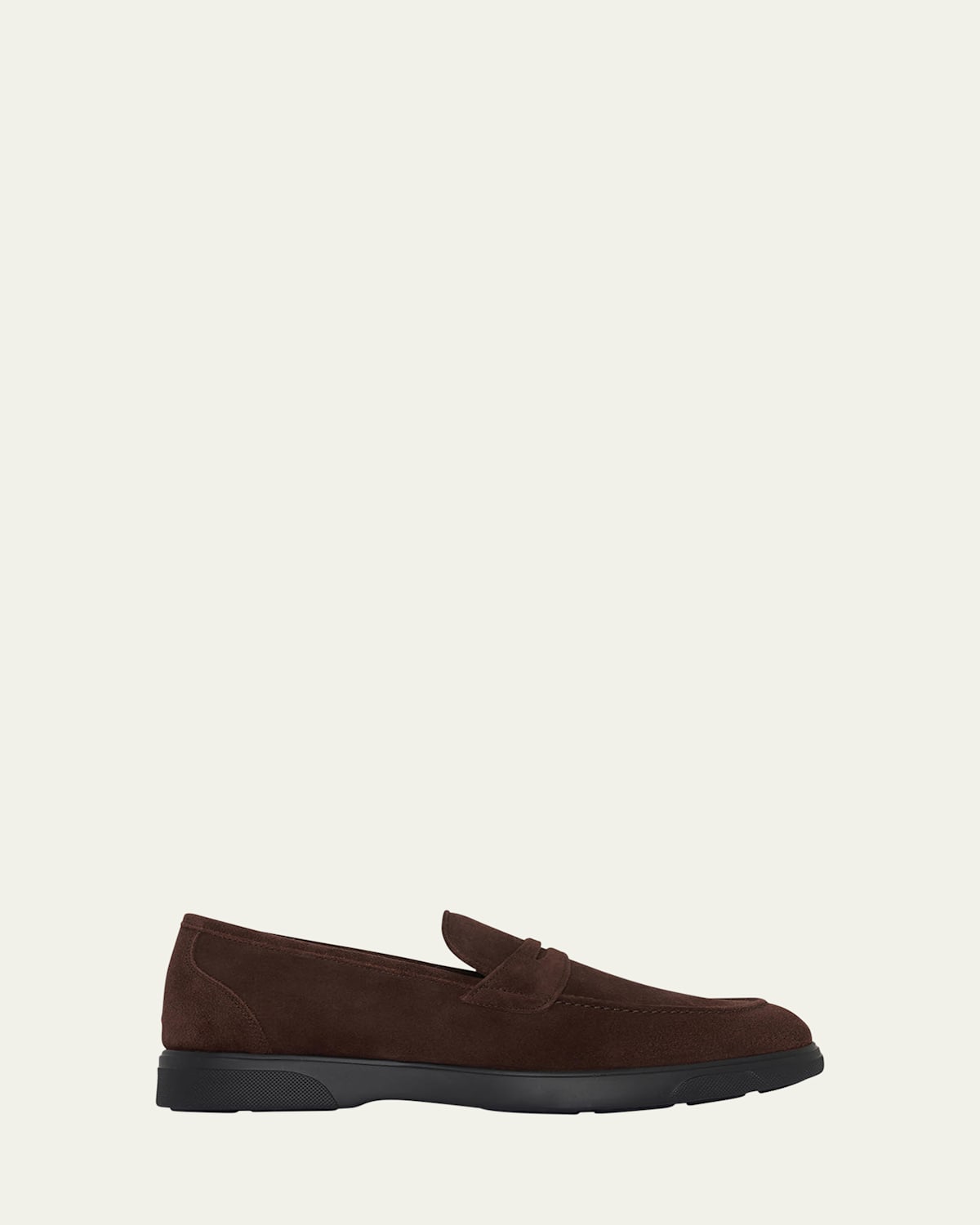 Men's Suede Vibram-Sole Penny Loafers