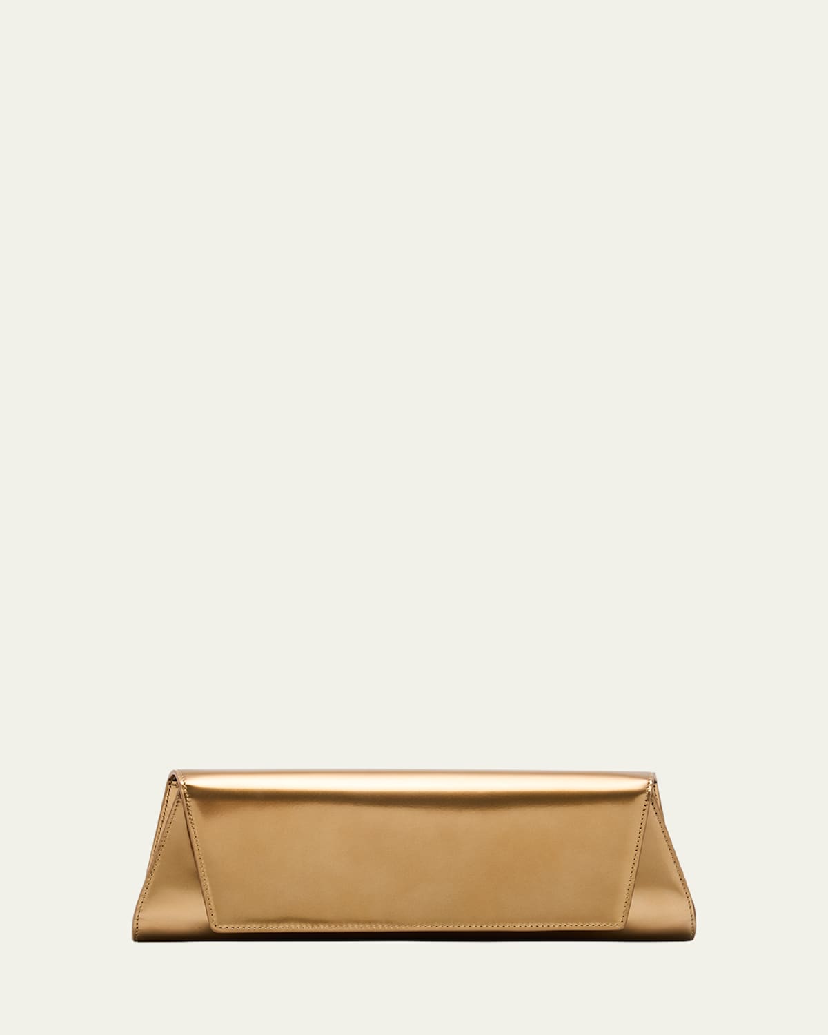 Anouk Small Metallic Leather Clutch Bag