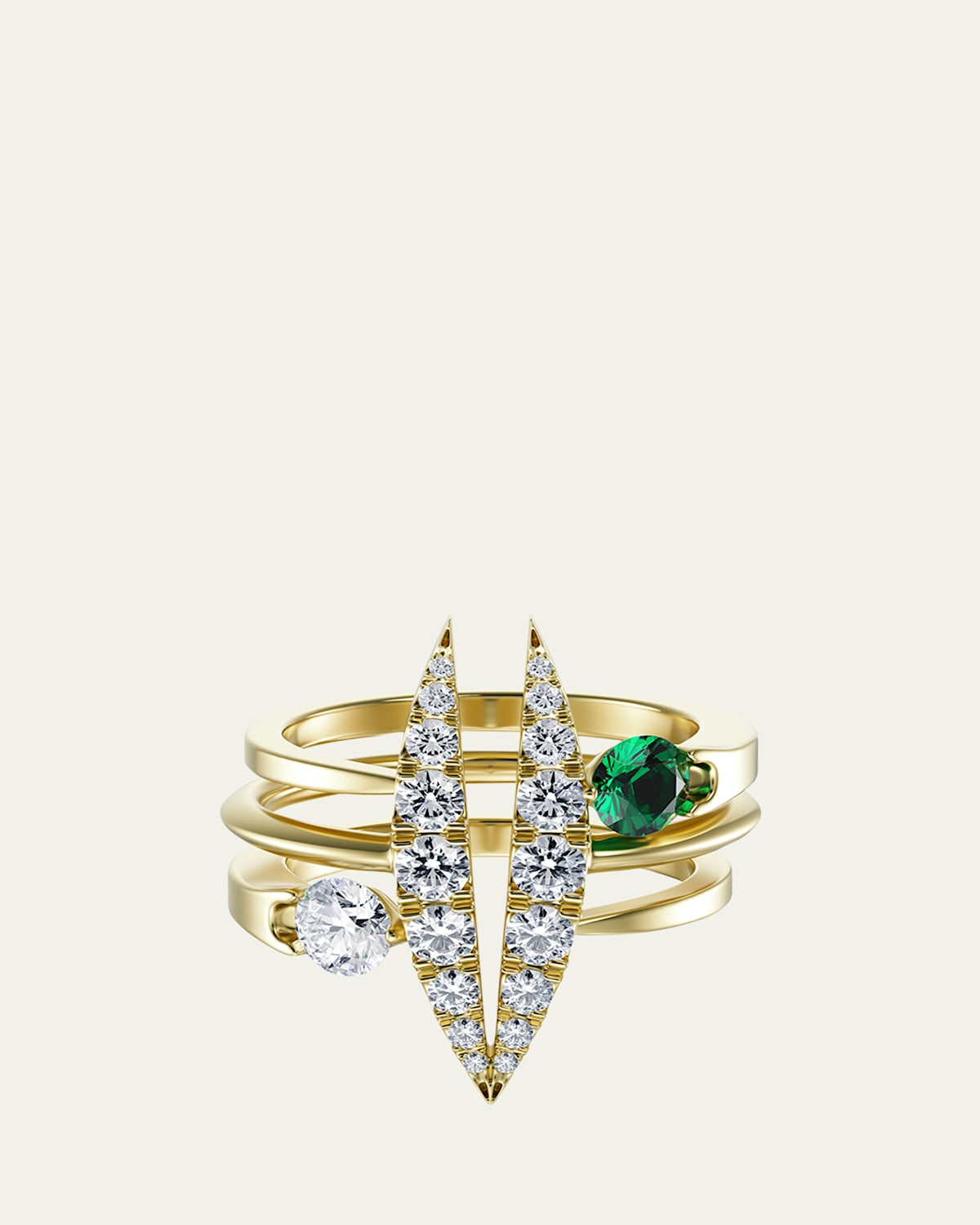Lotus Bloom Trio Rings, Set of 3