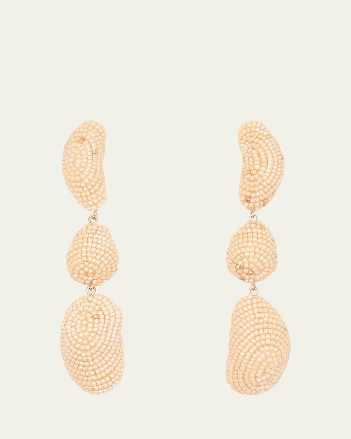 Lapis Drop Earrings, Cream