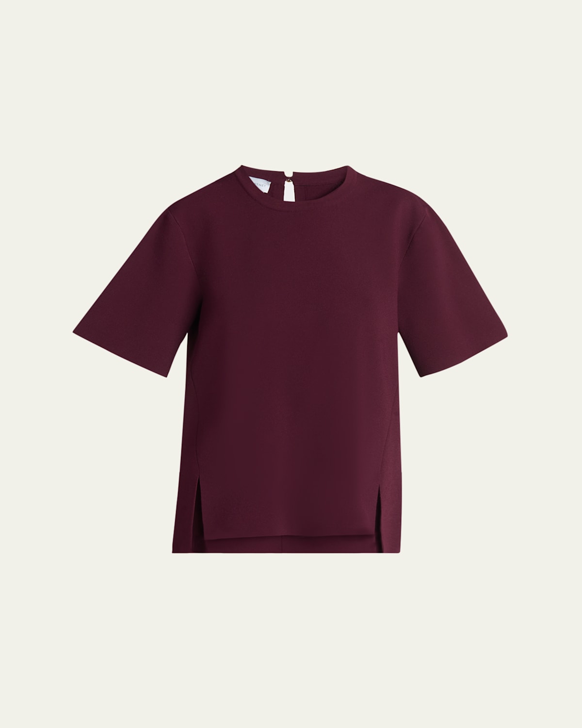 Short-Sleeve Compact Knit Top
