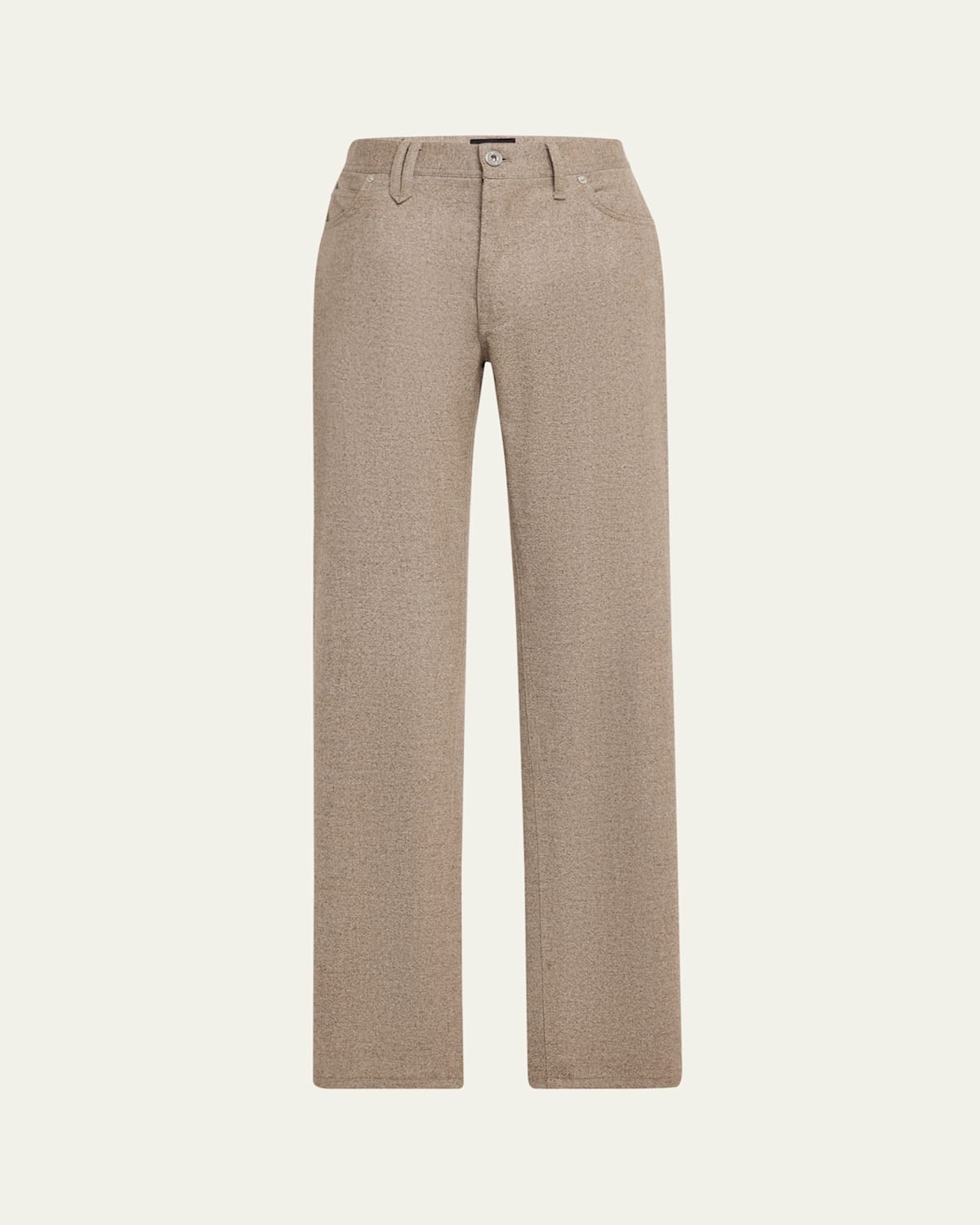Brioni Men's Meribel Wool Flannel 5-pocket Pants In Beige Brown