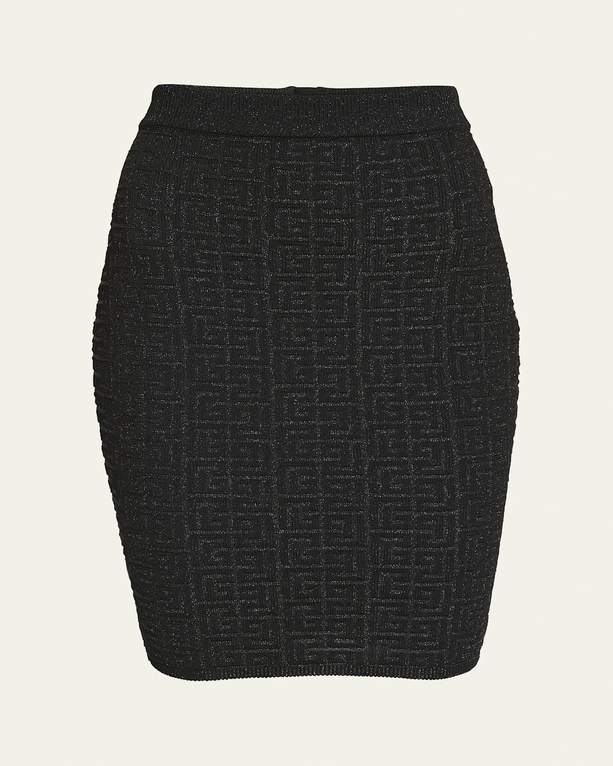 Monogram Glitter Knit Midi Skirt