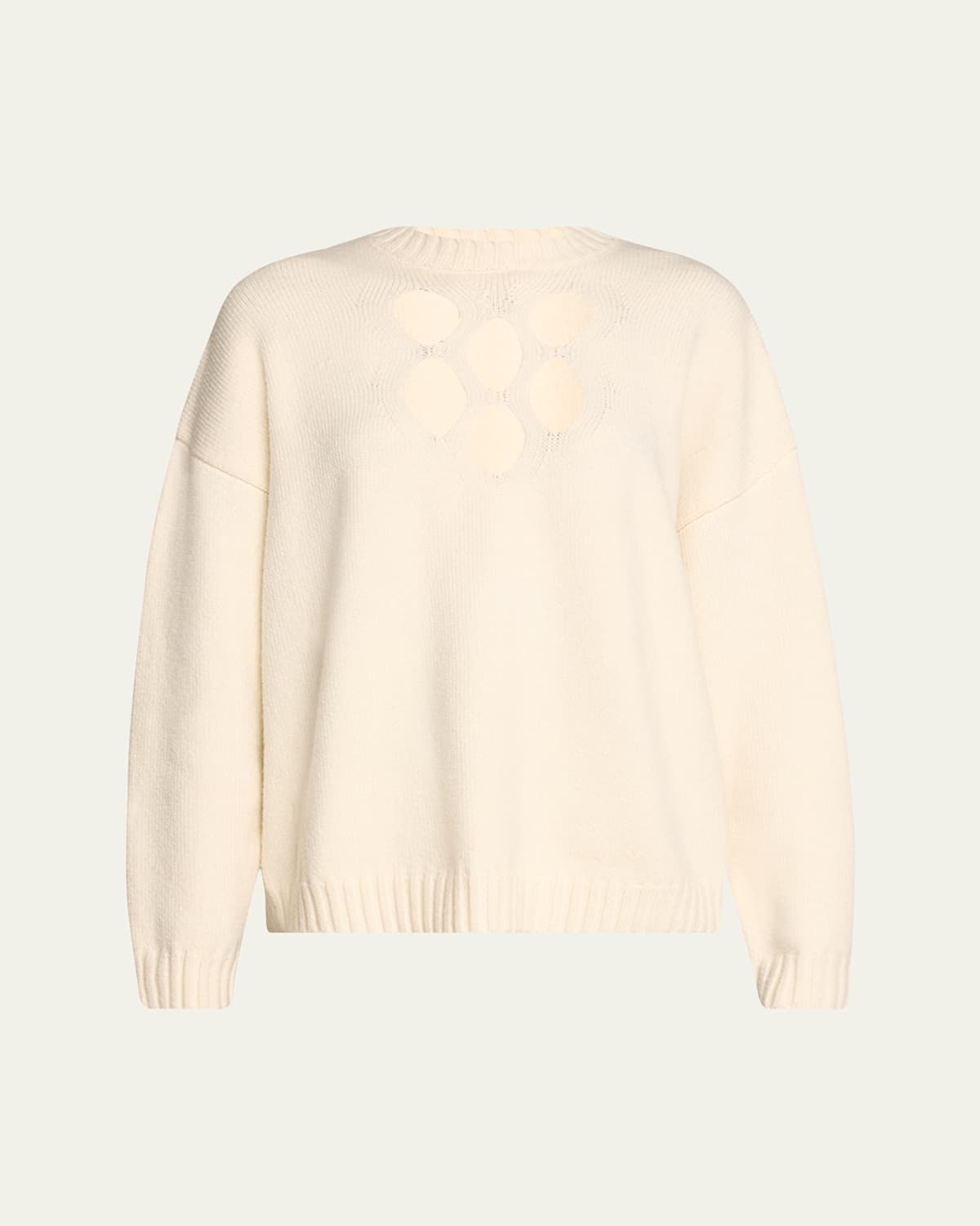 Linstead Intarsia Cutout Oversized Wool Sweater