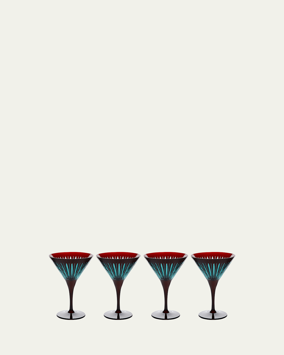 L'objet Prism Set Of 4 Martini Glasses