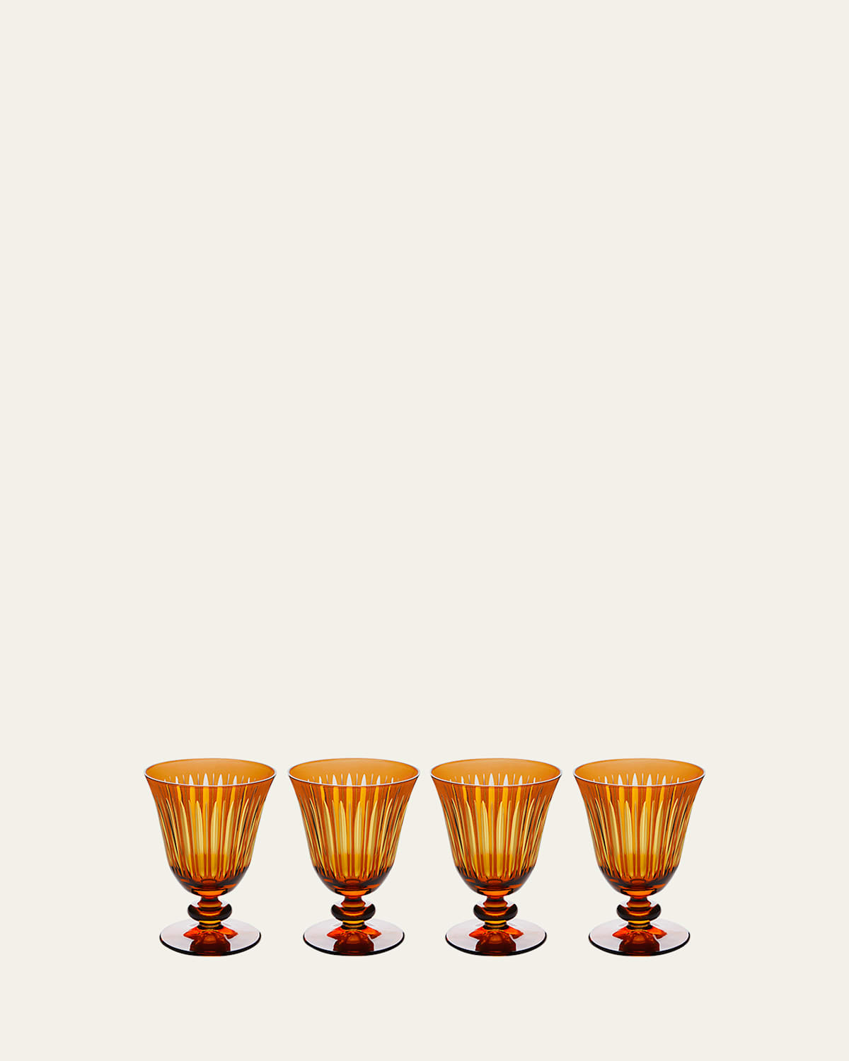 L'objet Prism 9 Oz. Wine Glasses, Set Of 4 In Yellow