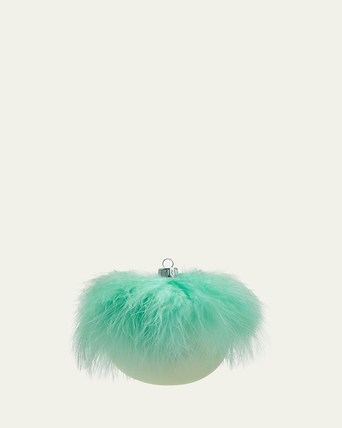 Feather Ball Christmas Ornament