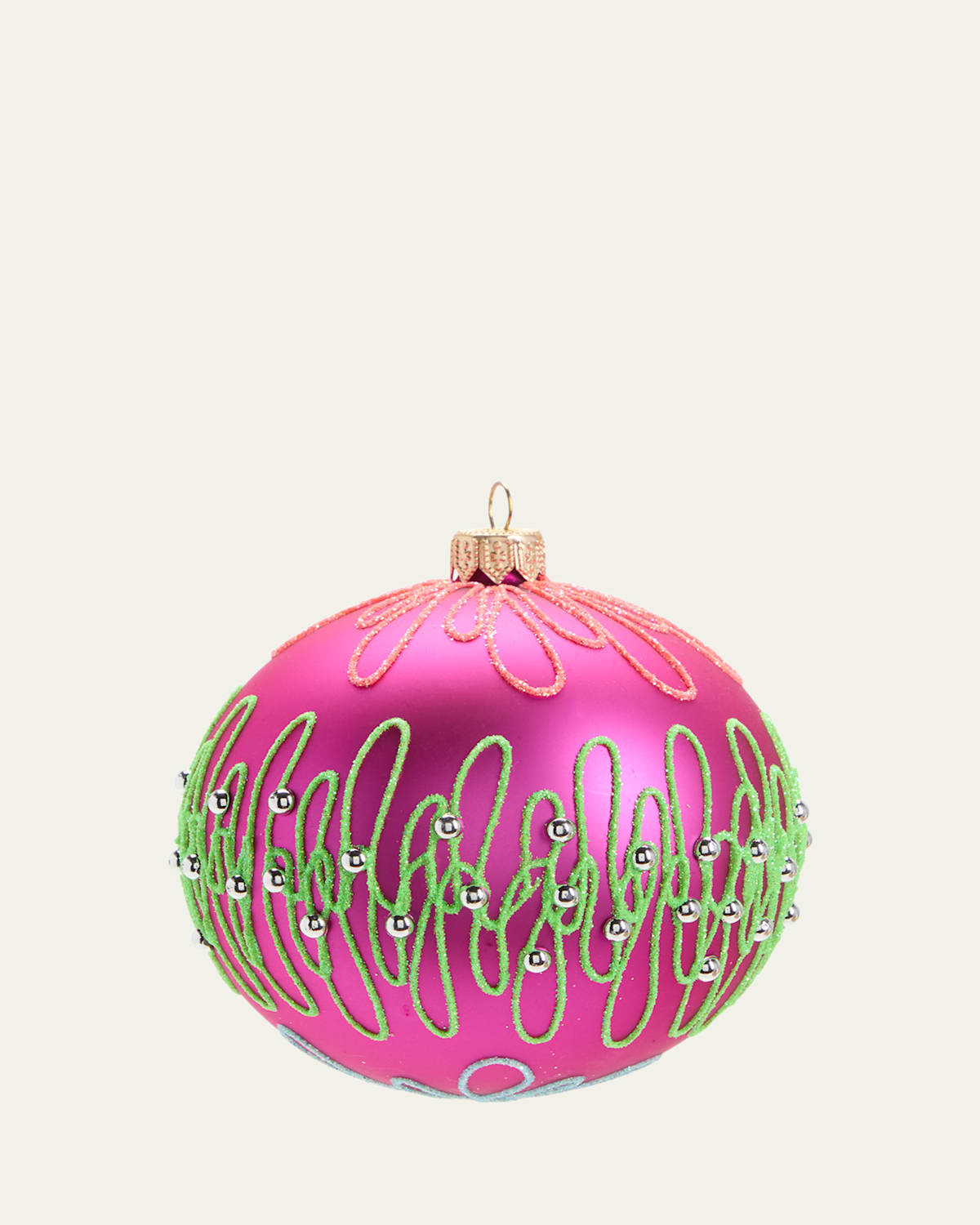 Dark Pink Multi Swirl Christmas Ornament