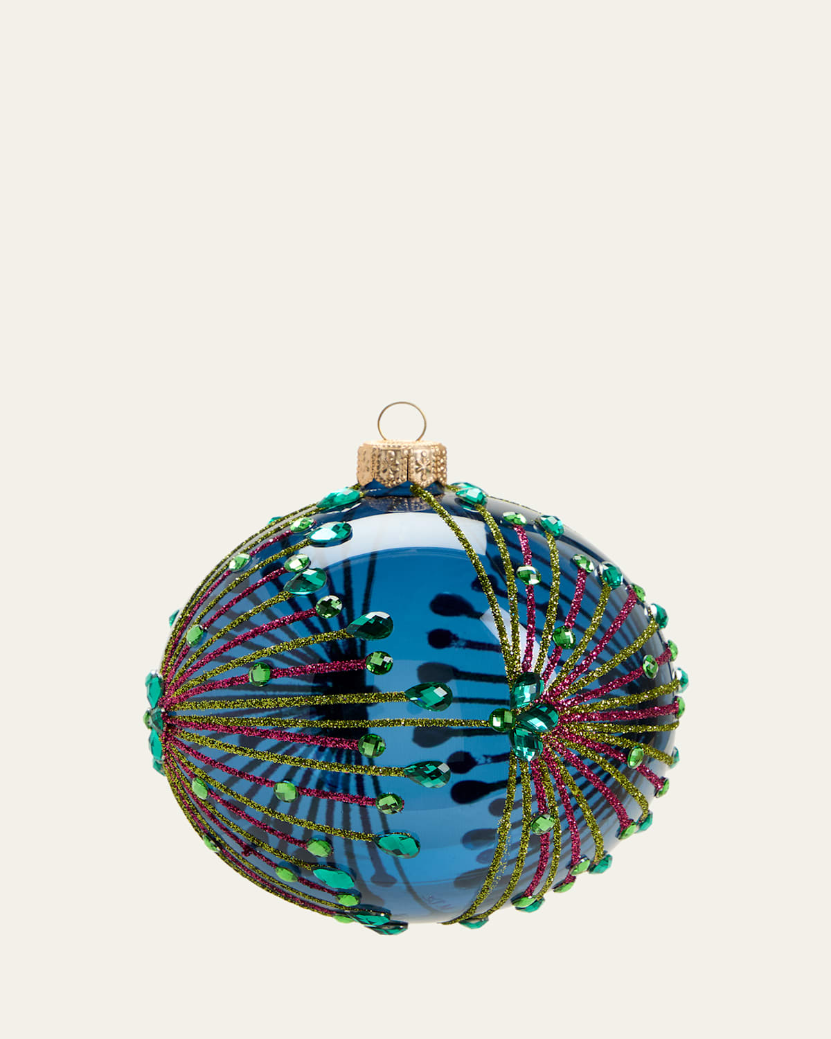 Transparent Multi Glitter Ball Ornament