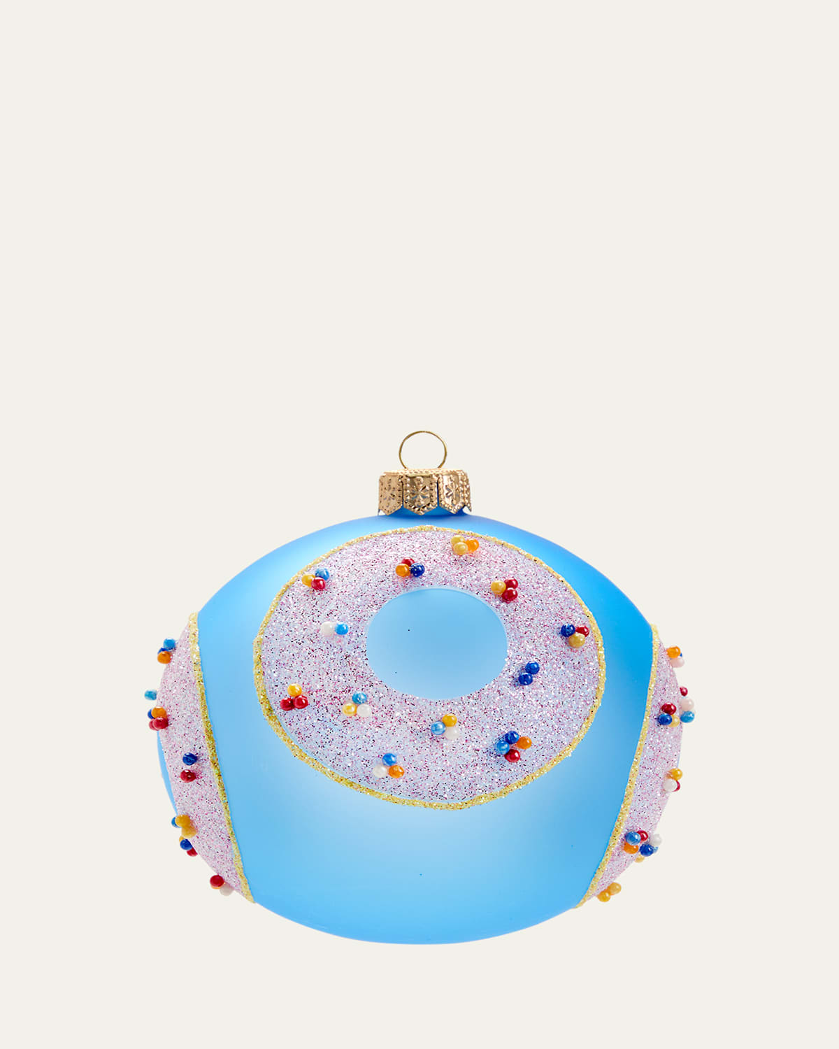 Blue Donut Christmas Ornament