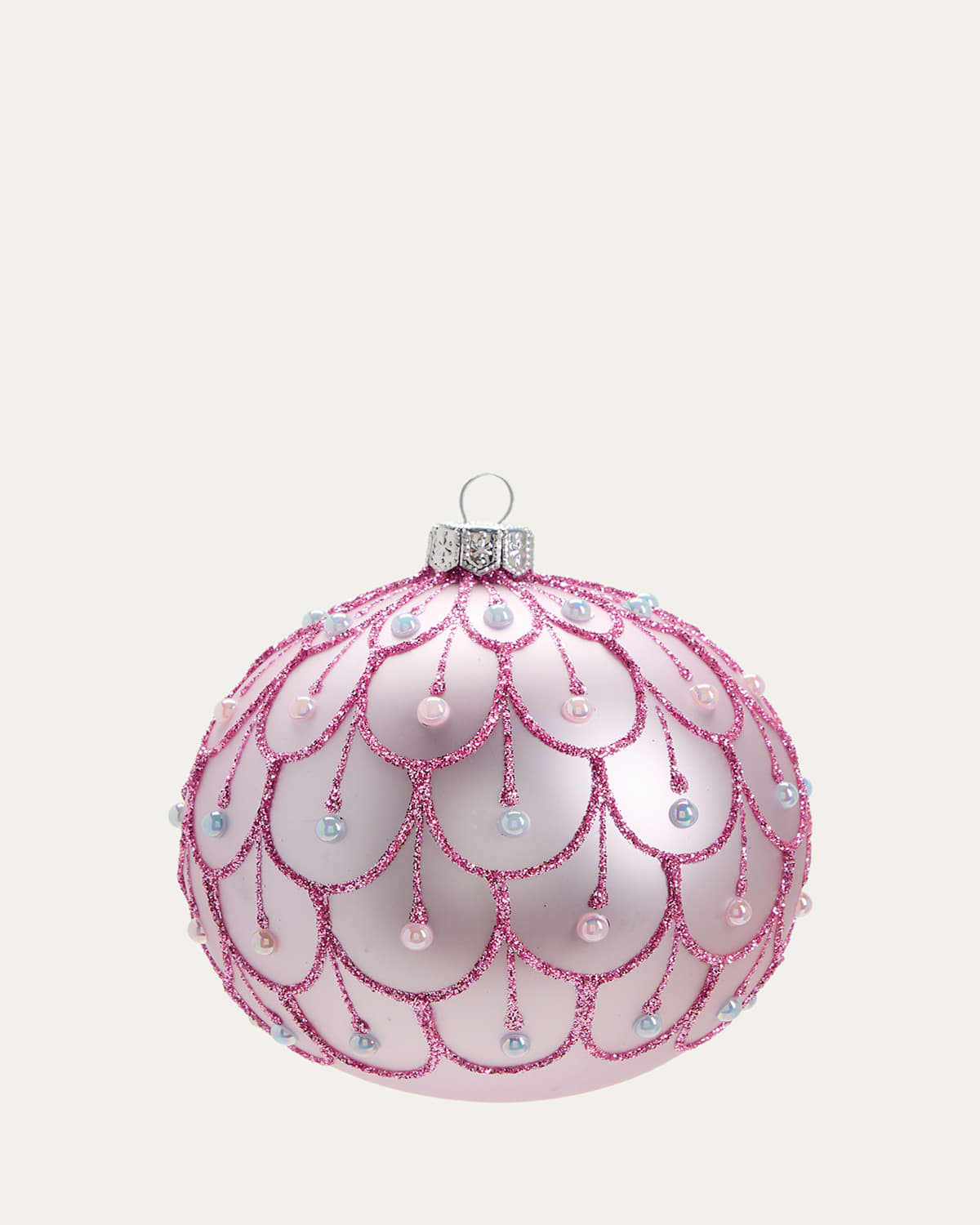 Lavender Pink Net Christmas Ornament