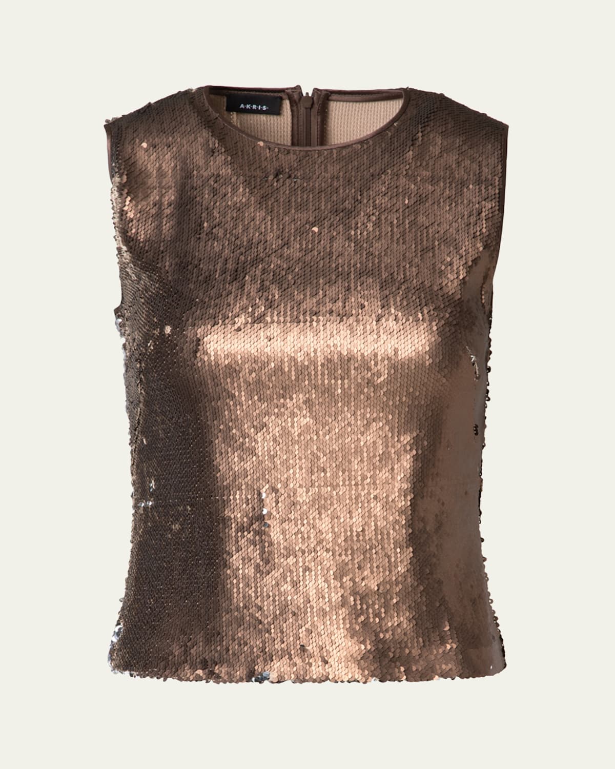 AKRIS BI-COLOR SEQUIN TOP 