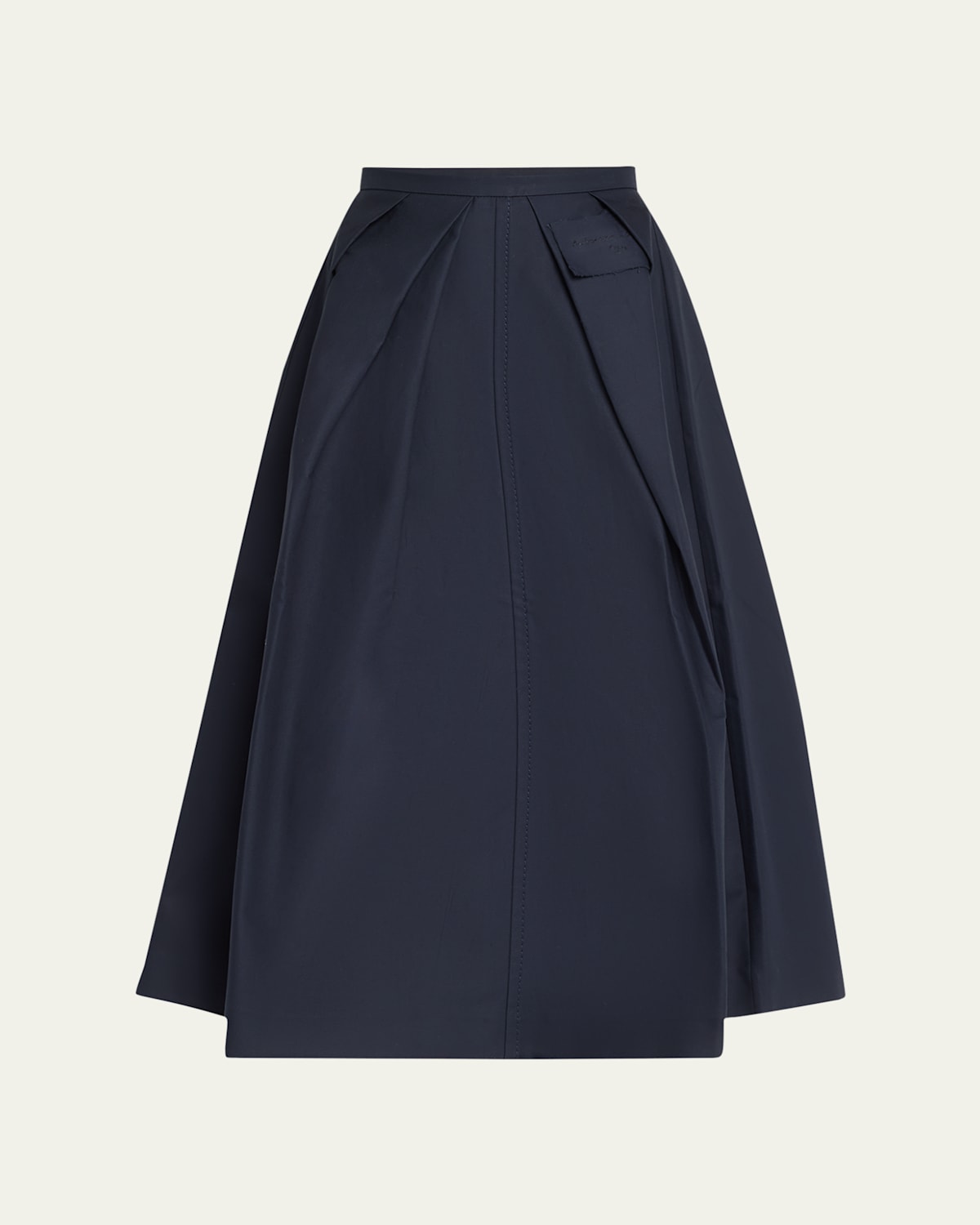 Nackiyé Little Darling Pintuck Midi Skirt In Marine