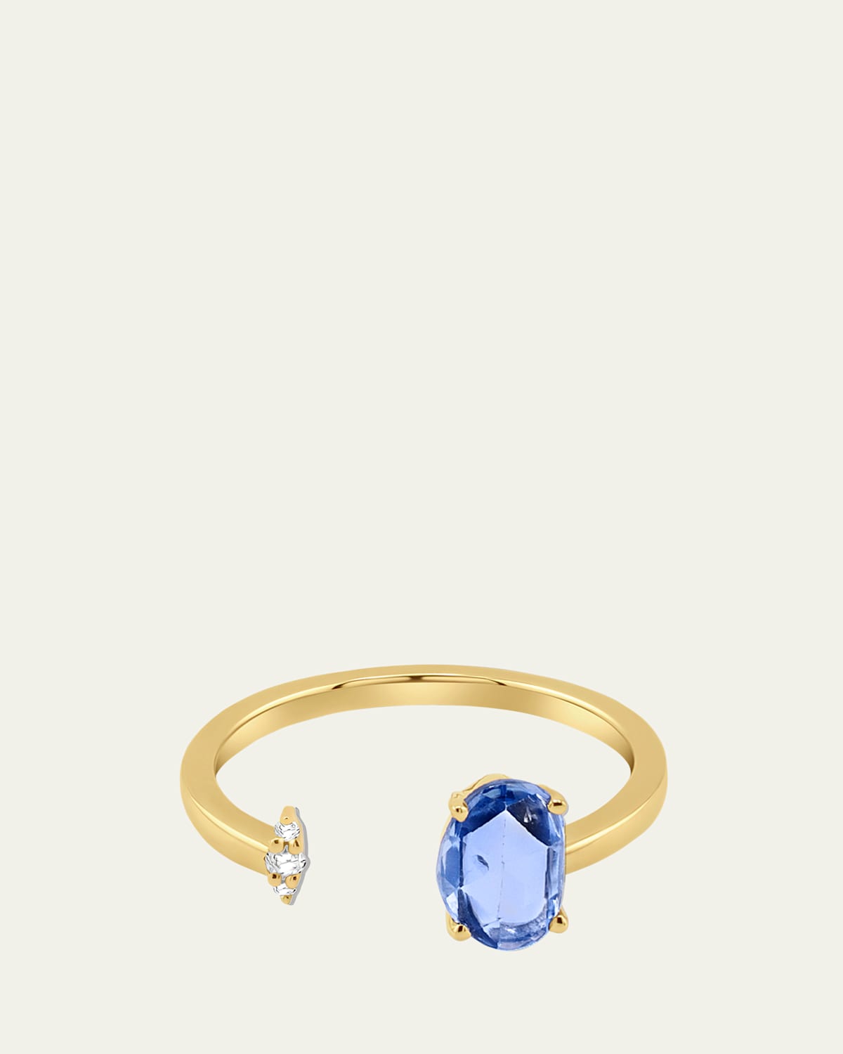 14K Blue Sapphire and Diamond Ring