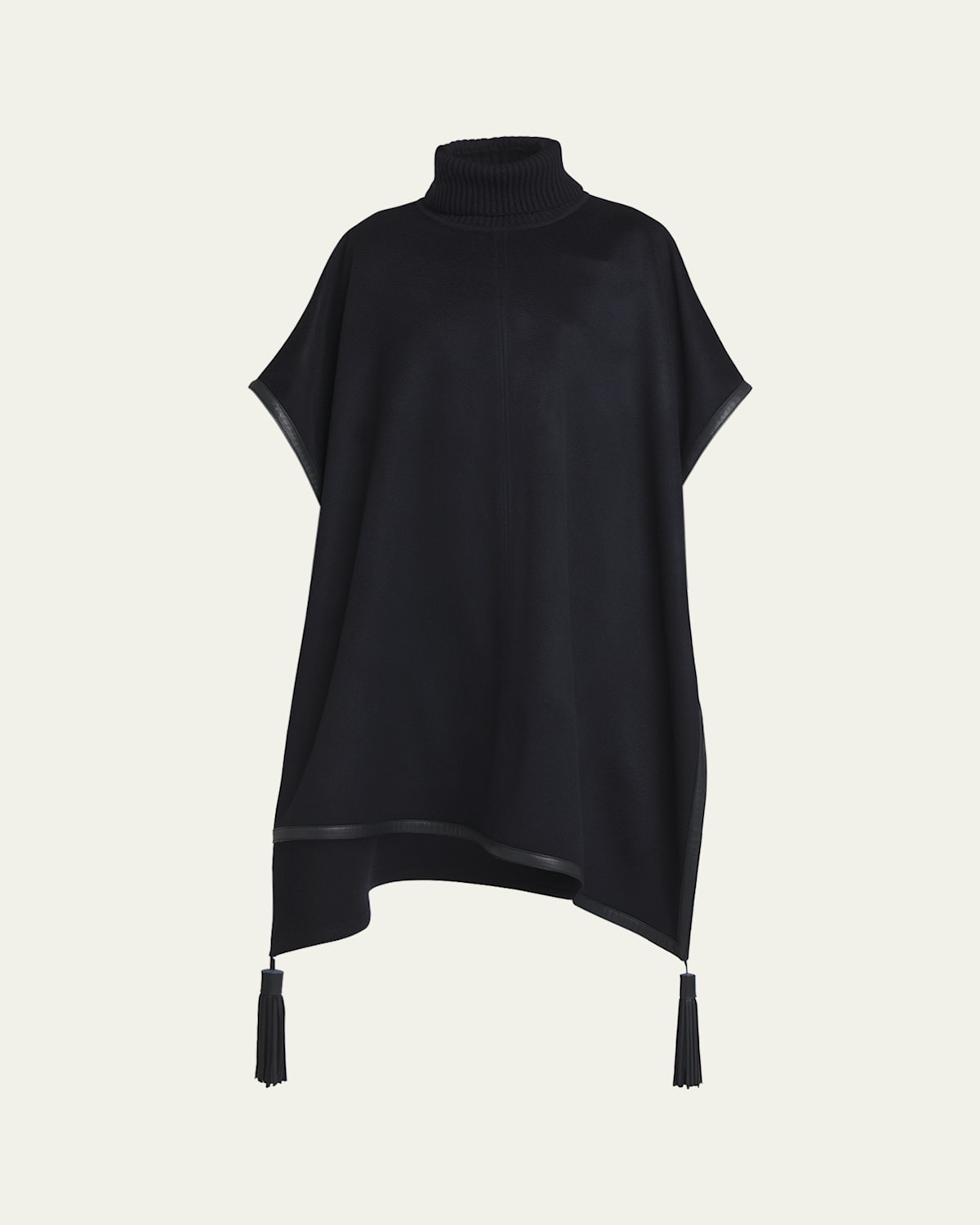 Tassel Draped Cashmere Poncho