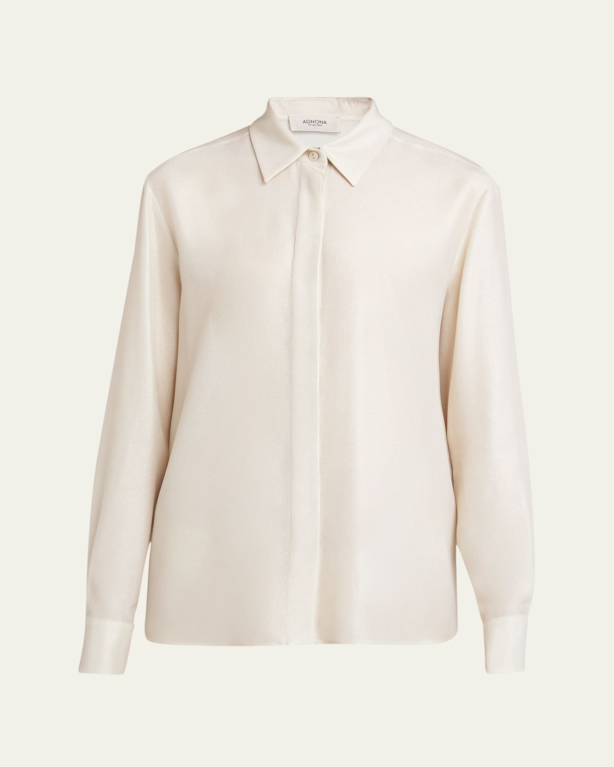 Button Down Brilliance Silk Blouse