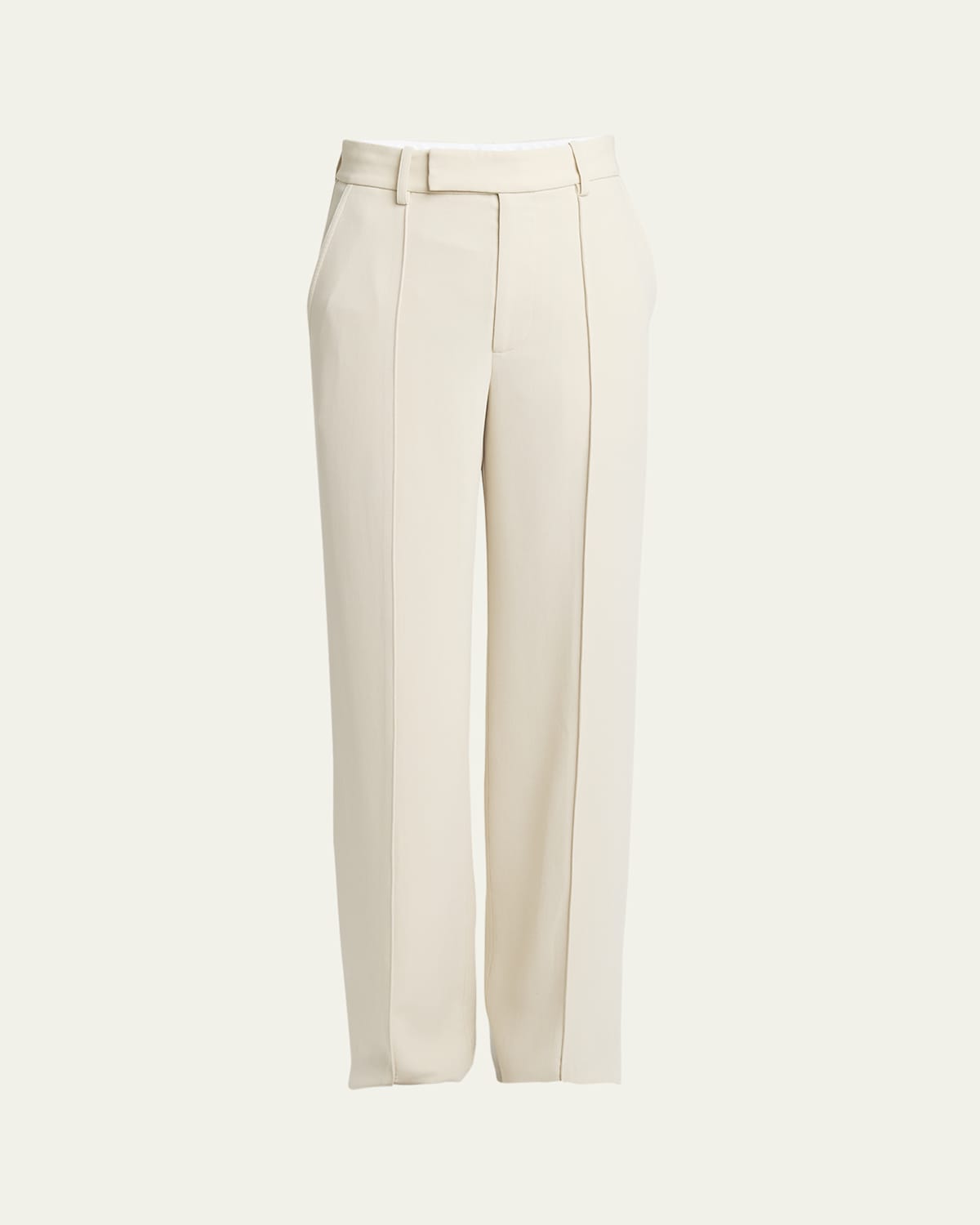 Weyes Straight Leg Matte Crepe Pants
