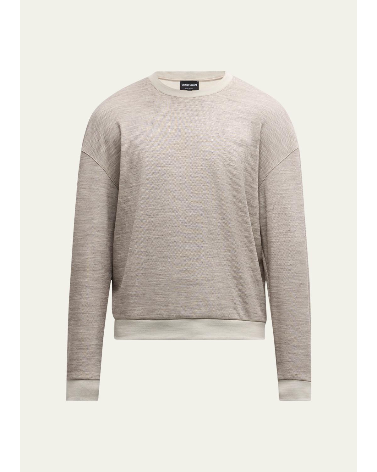 Men'S Pique Wool-Blend Sweater