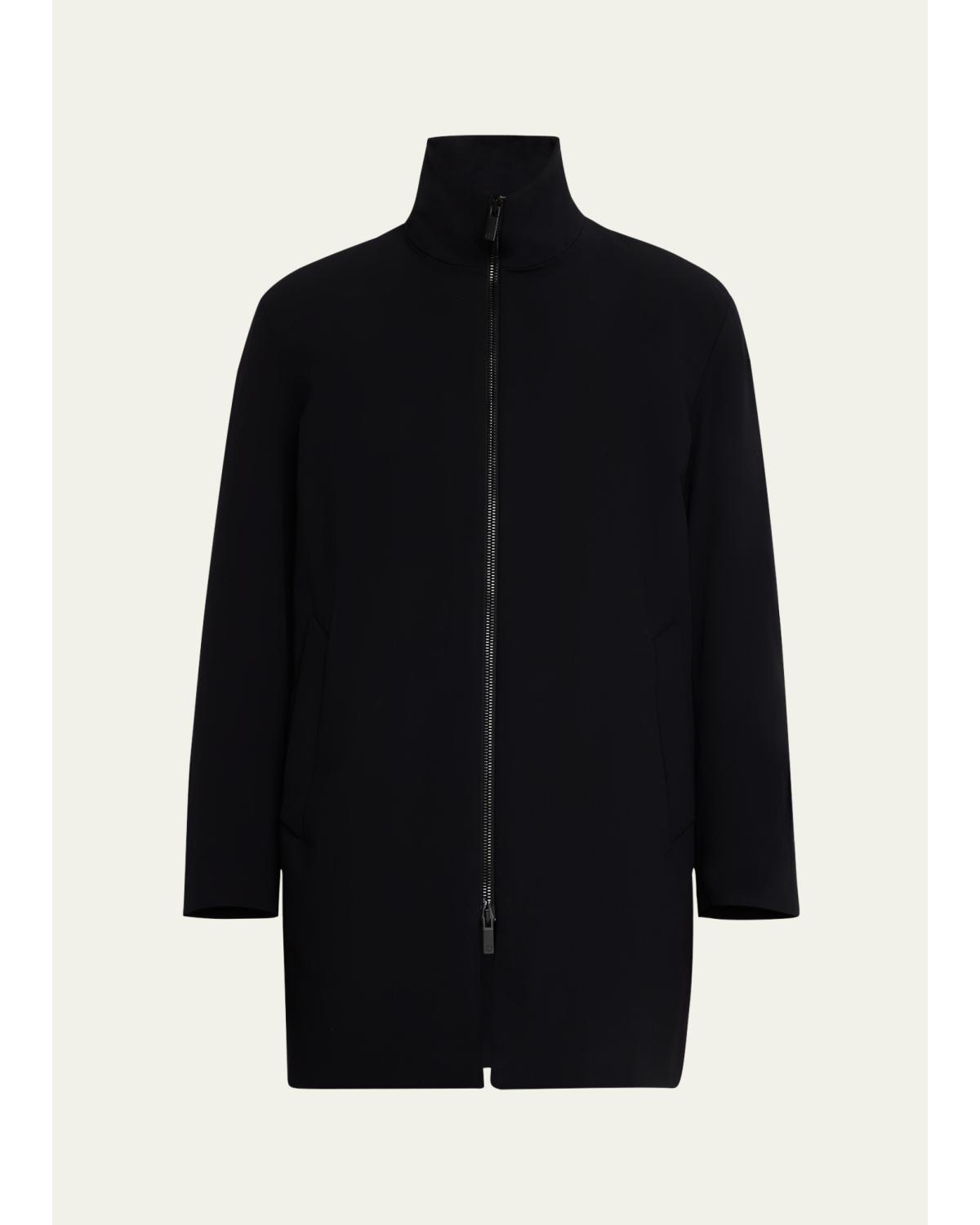 Men'S Crepe Wool Topcoat