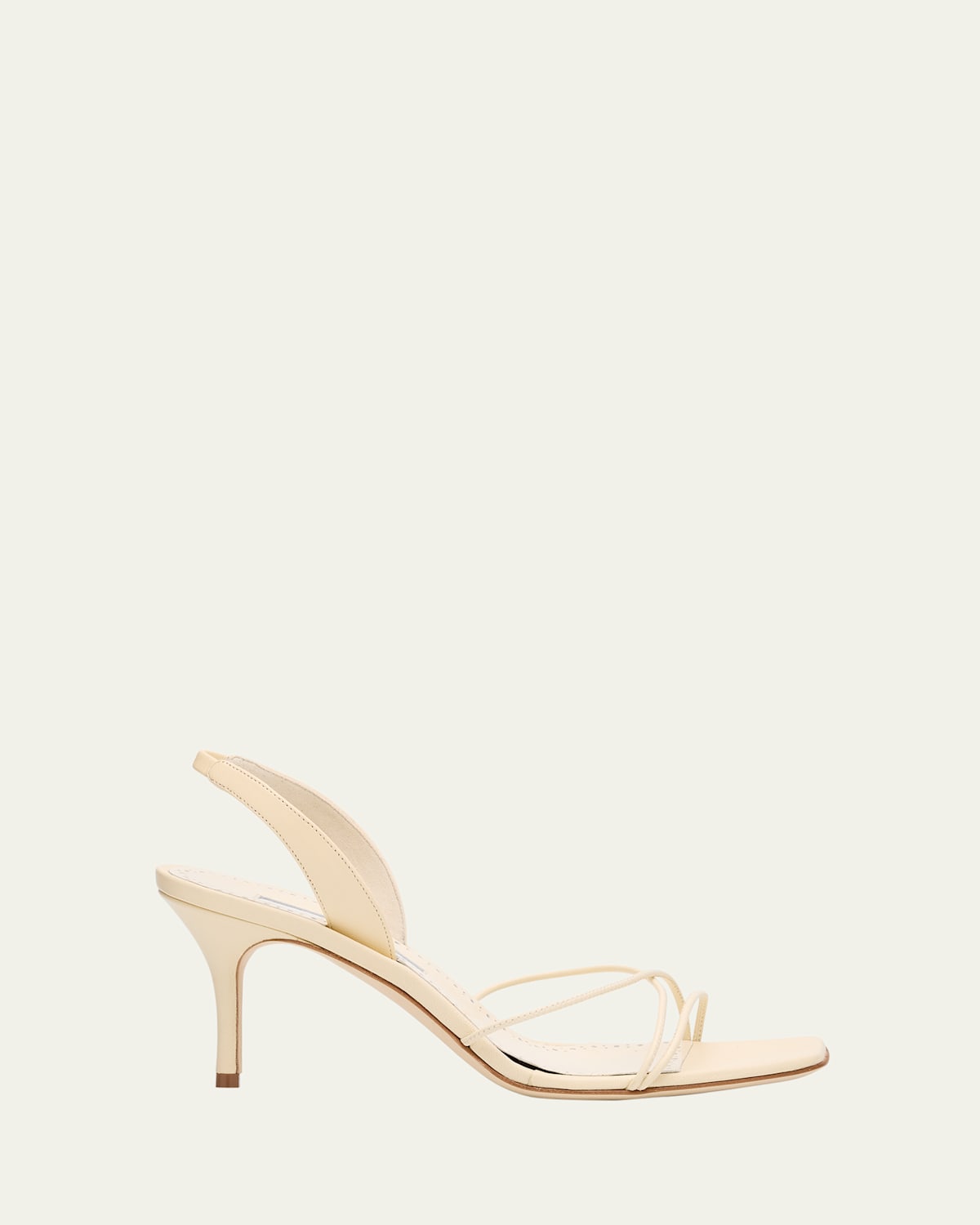 Manolo Blahnik Leather Strappy Slingback Sandals