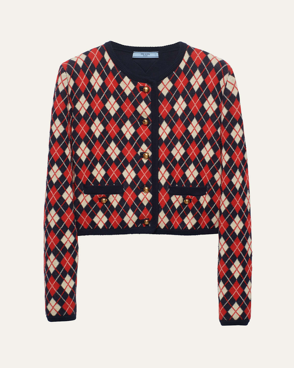 Prada Cotton Cardigan In Bleu