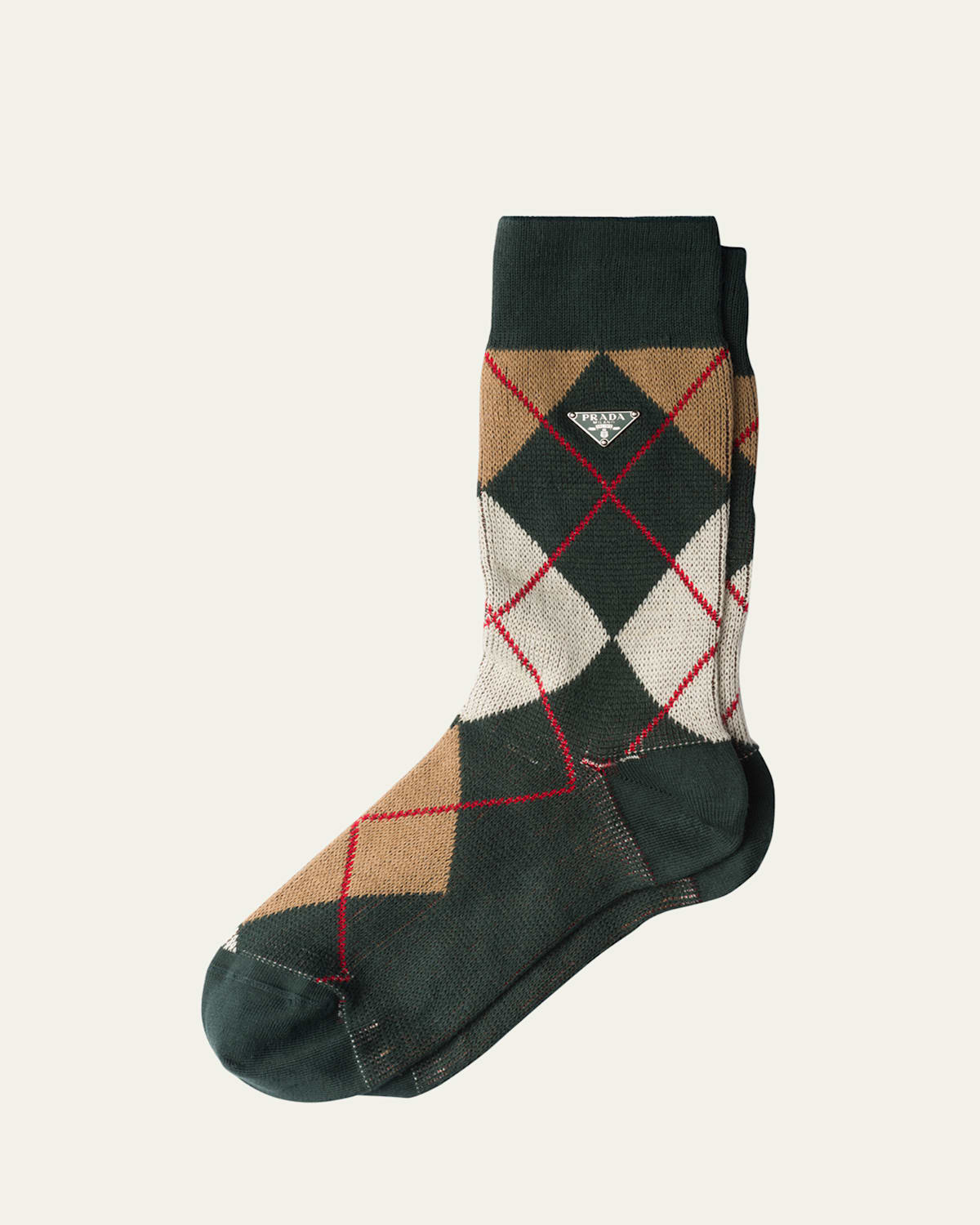 Prada Multicolor Cotton Socks In Bosco
