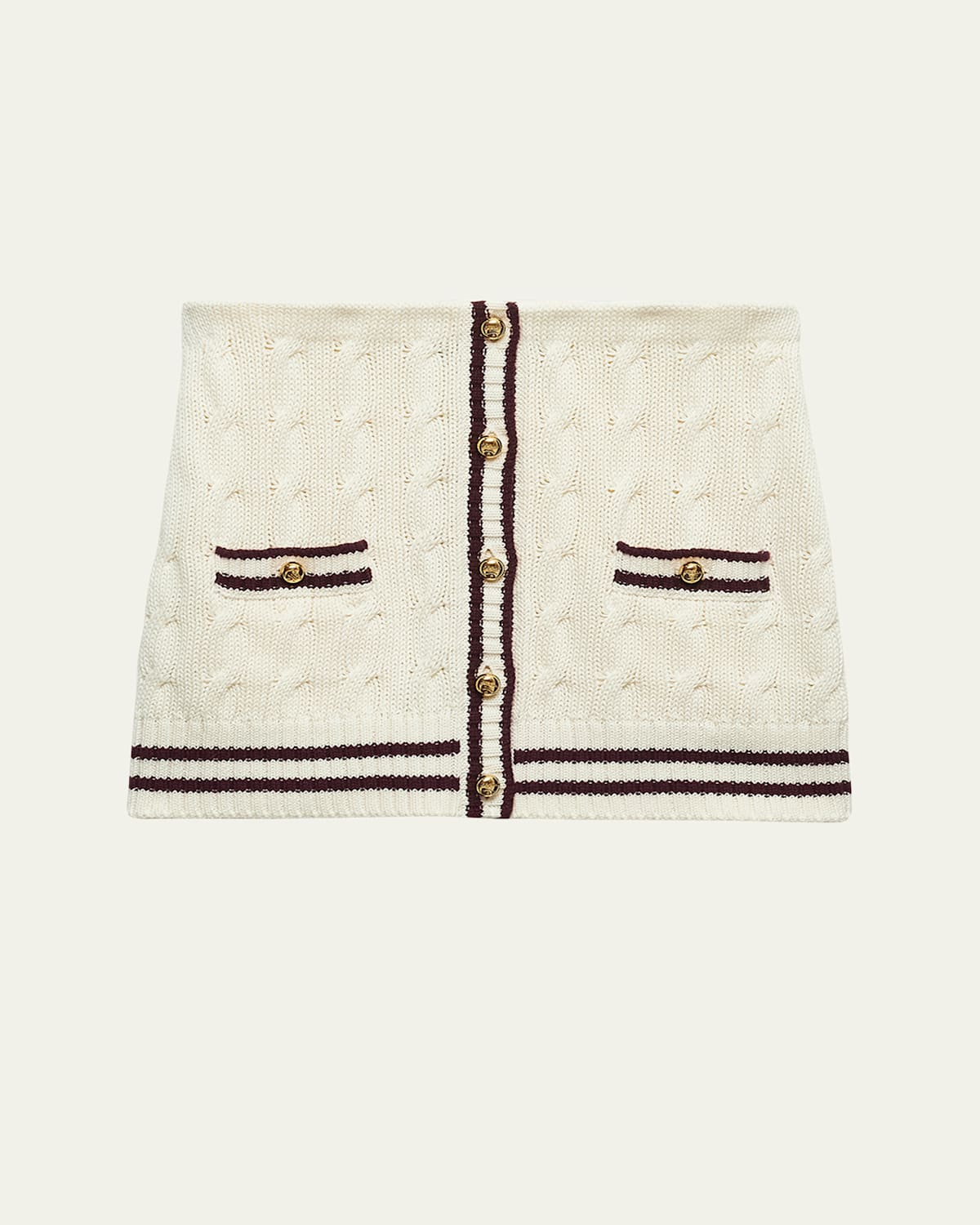 Cotton Knit Mini Skirt