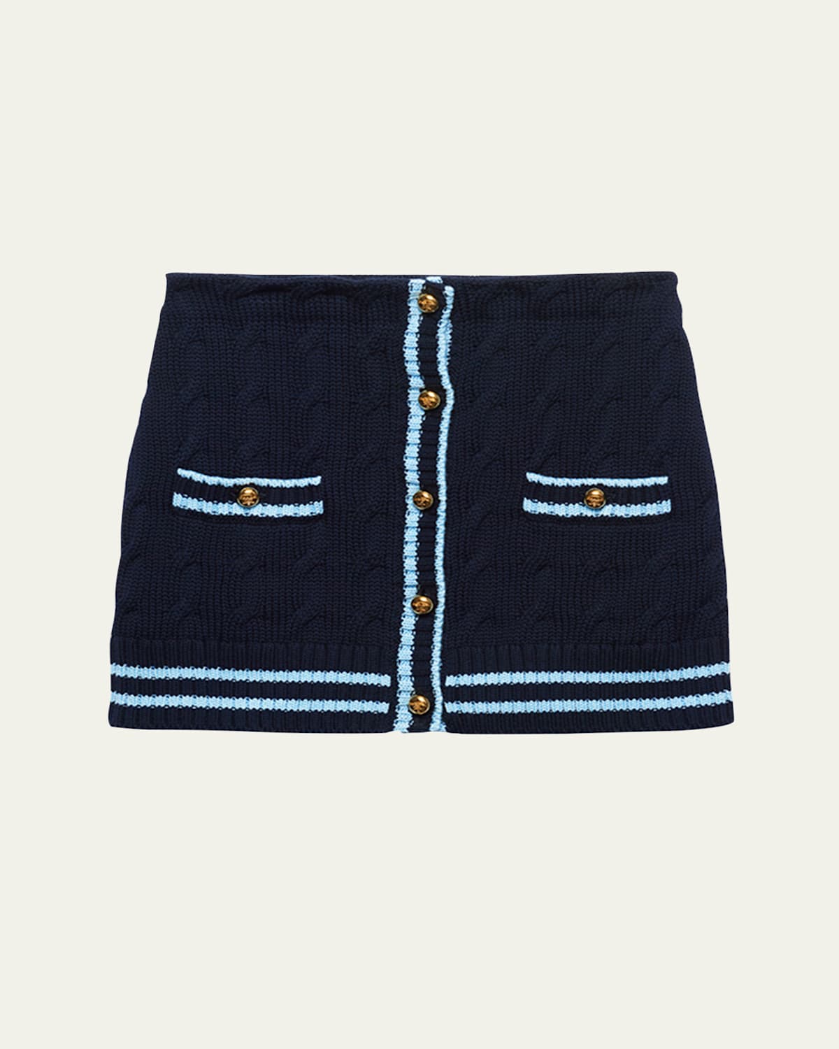 Cotton Knit Mini Skirt