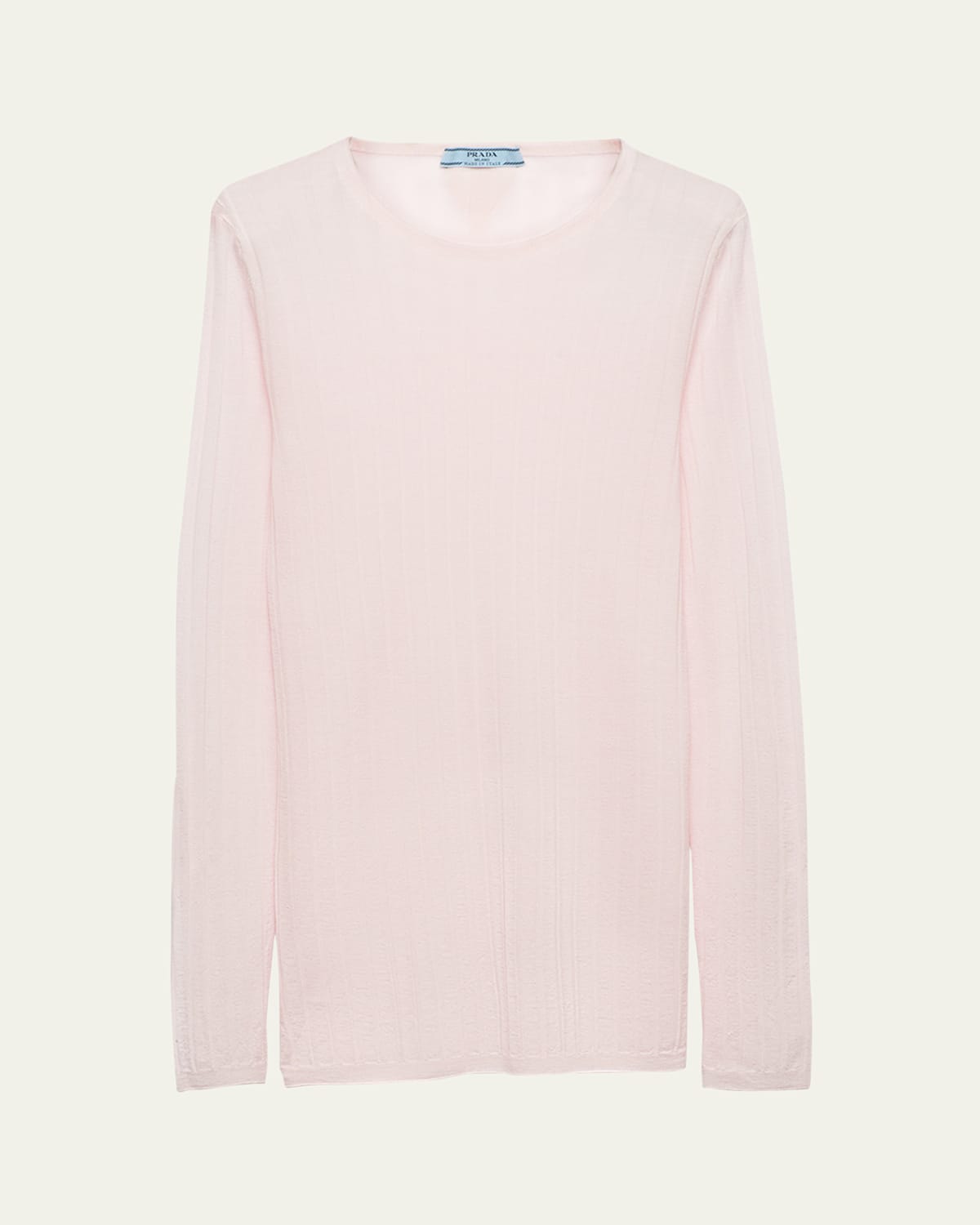 Prada Superfine Cashmere And Silk Slim-fit Sweater In Rosa