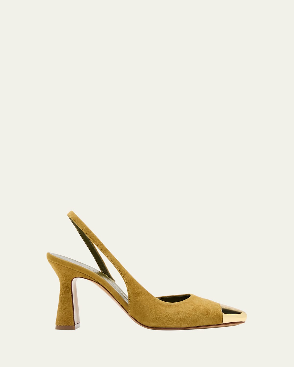 Eleonora Suede Metal-Toe Slingback Pumps
