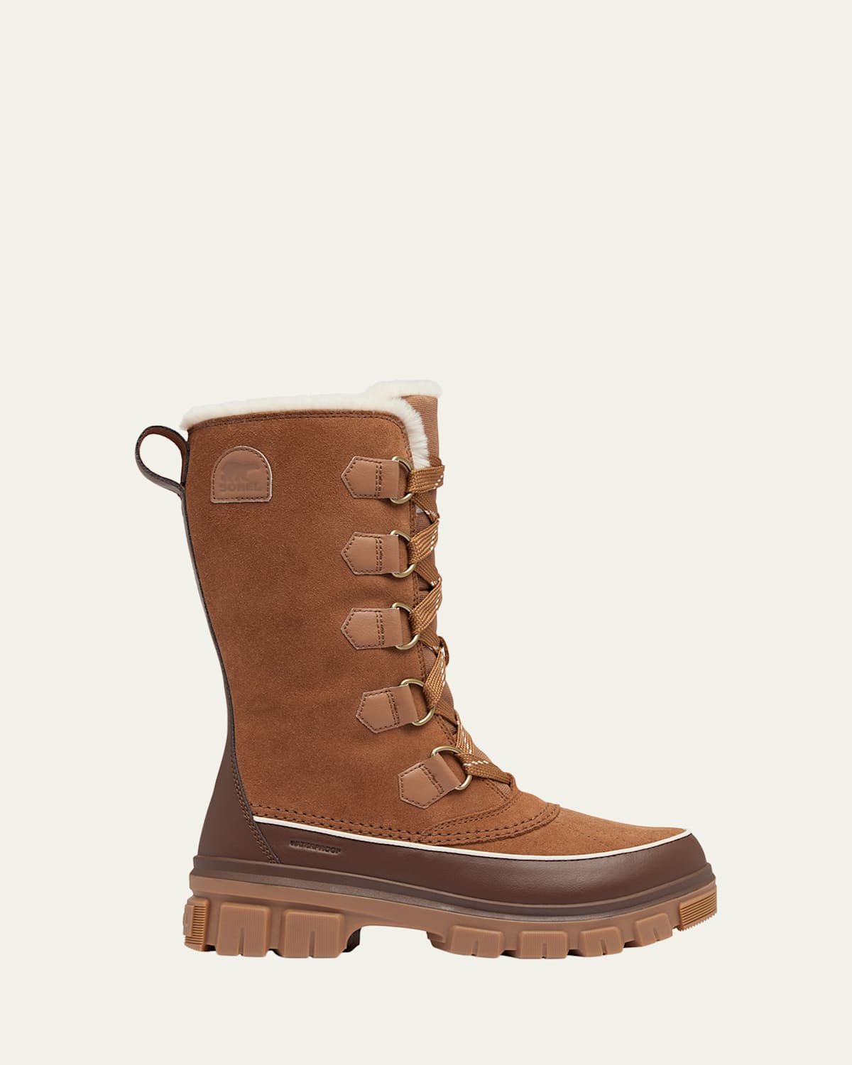 Sorel Tivoli Suede Resort Winter Tall Boots In Velvet Tan-tobacco