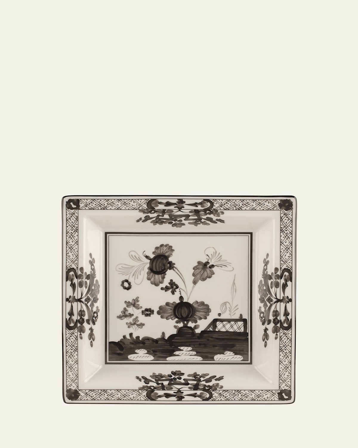 Ginori 1735 Albus Squared Porcelain Tray, 9.6" In Oi Albus
