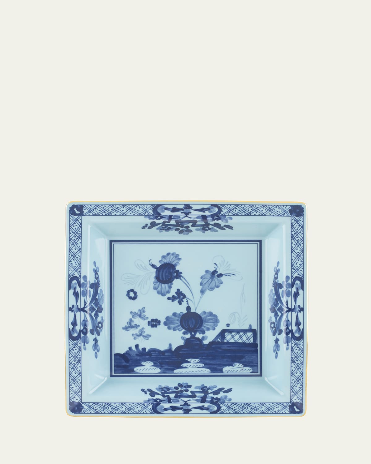 Ginori 1735 Iris Square Tray In Orienteit Iris