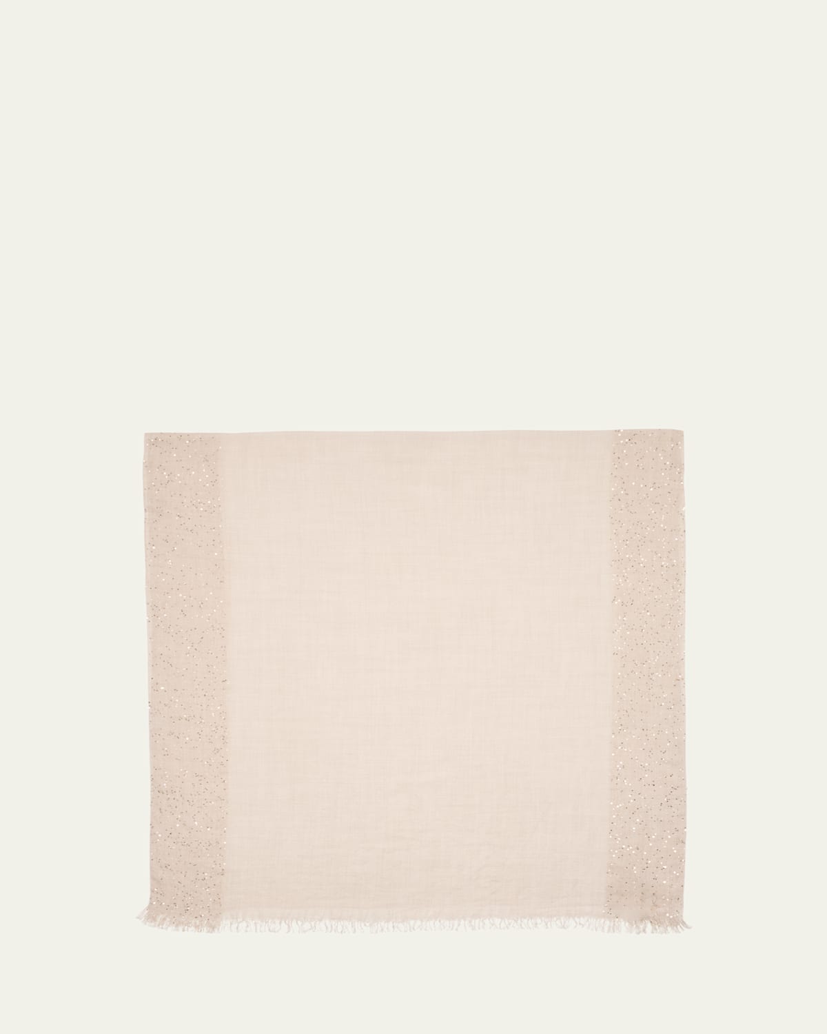Faliero Sarti New Dalia Sequined Wool-blend Scarf In Beige W Gold Pailettes