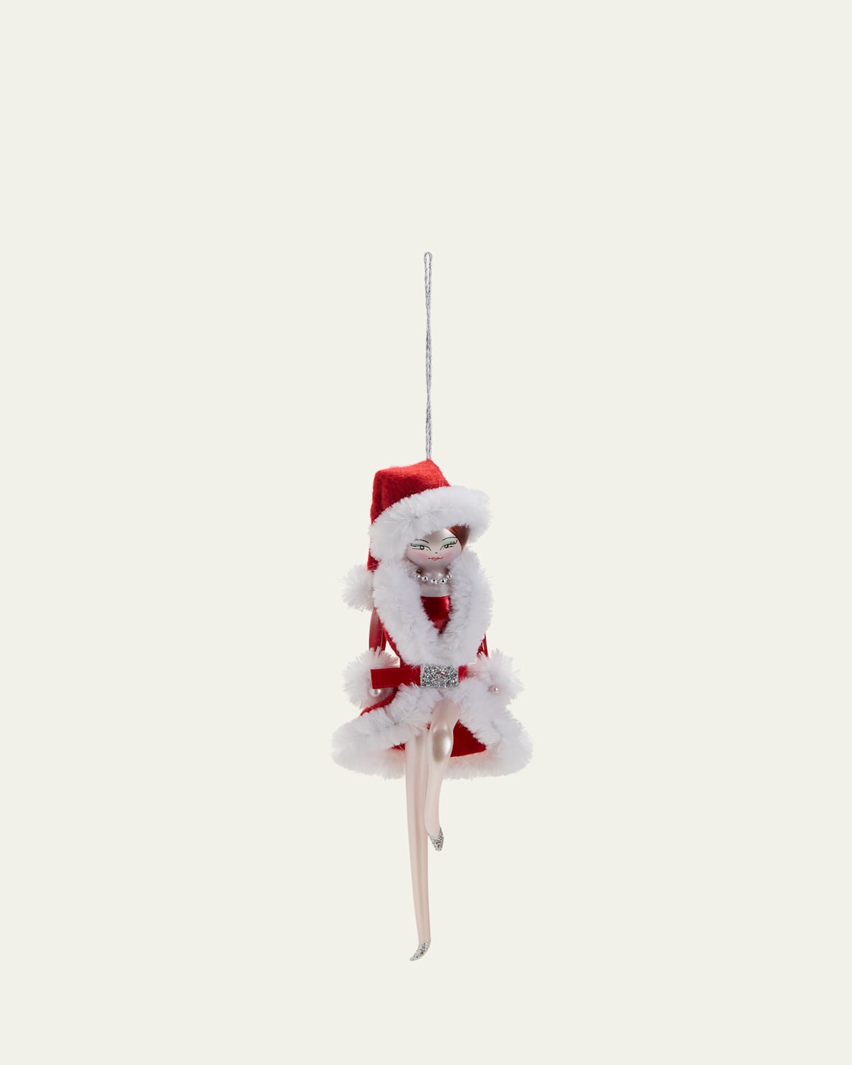 Santa Kickline Dancer Ornament