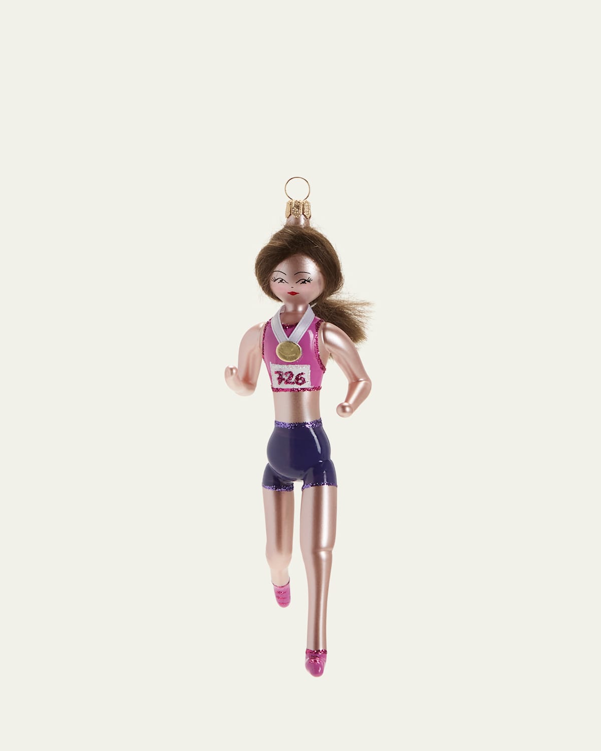 Marathon Runner Girl Christmas Ornament