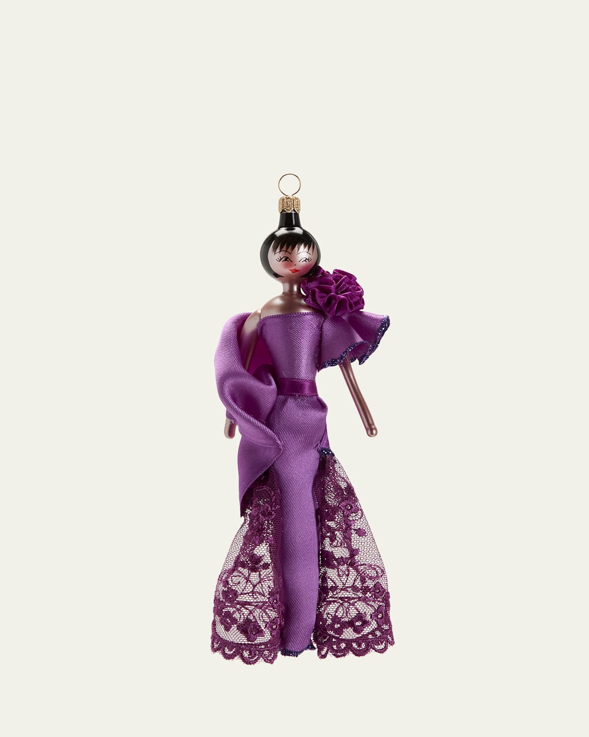 Lady In Lace Gown Christmas Ornament